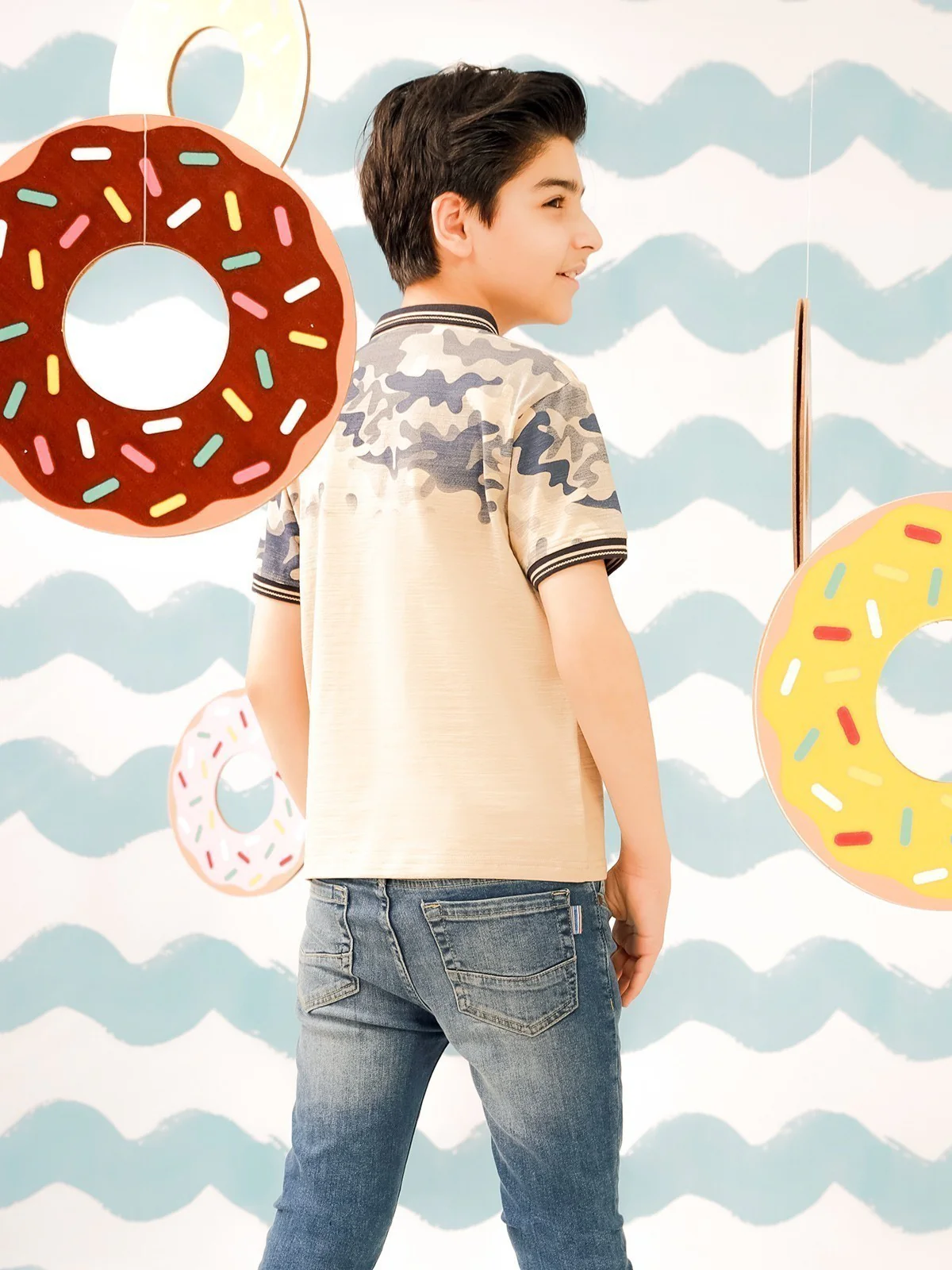 Boy's Beige T-Shirt - EBTTS21-2458 - Image 3