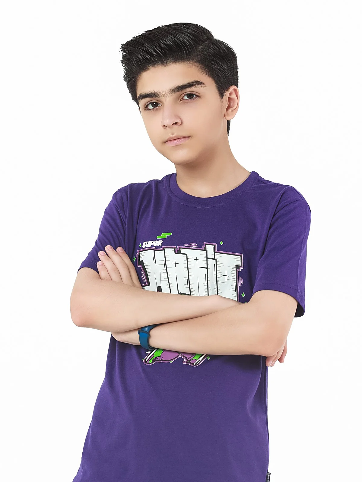 Boy's Purple & Red T-Shirt - EBTTS22-002 - Image 2