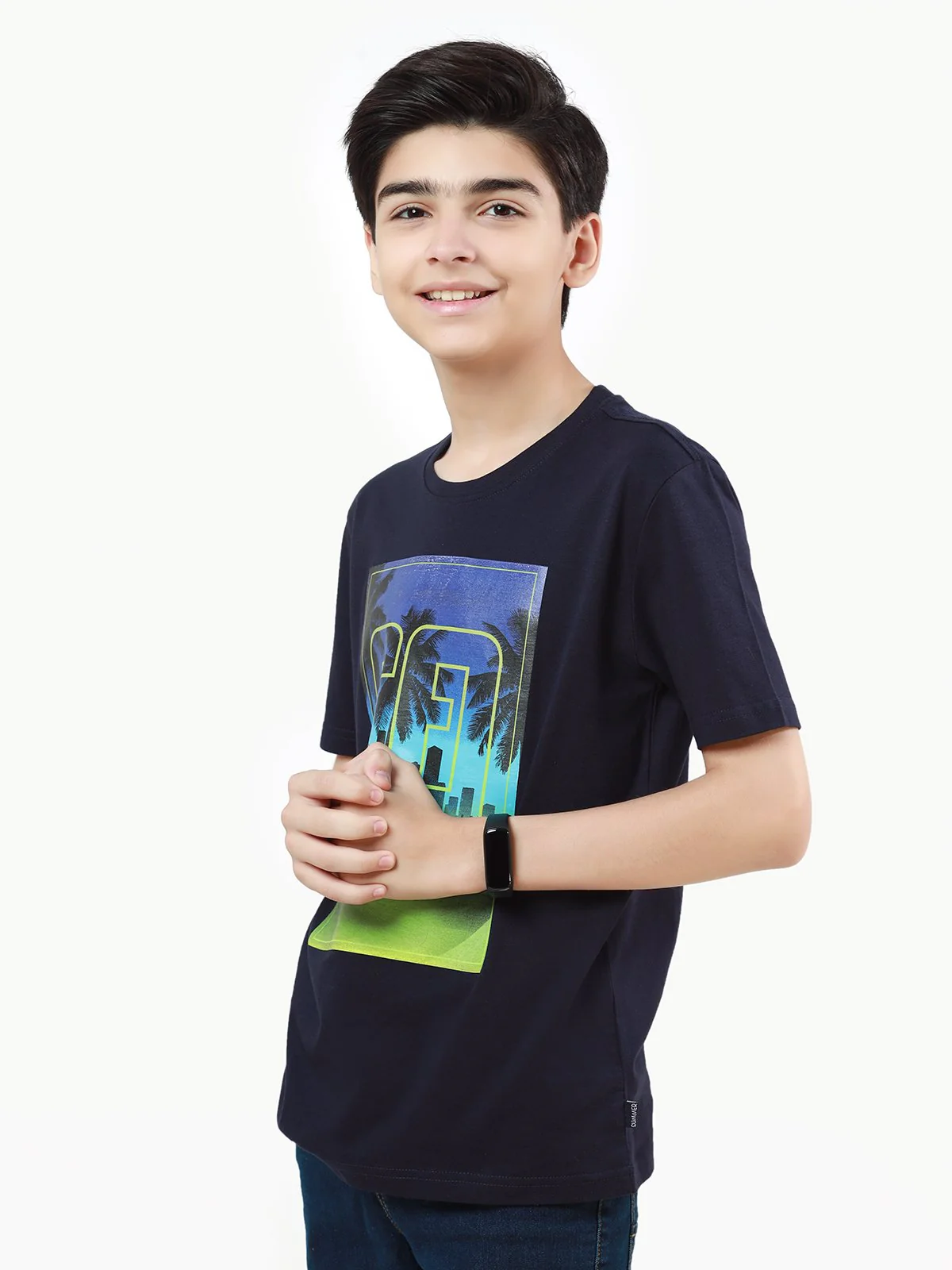 Boy's Navy Blue T-Shirt - EBTTS22-003 - Image 2