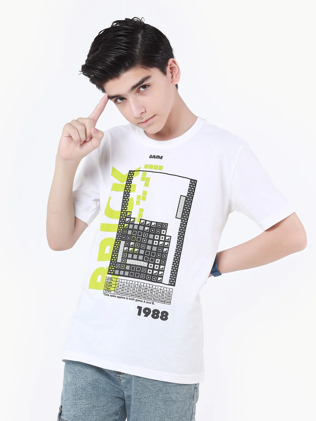Boy's White T-Shirt - EBTTS22-023 - Image 2