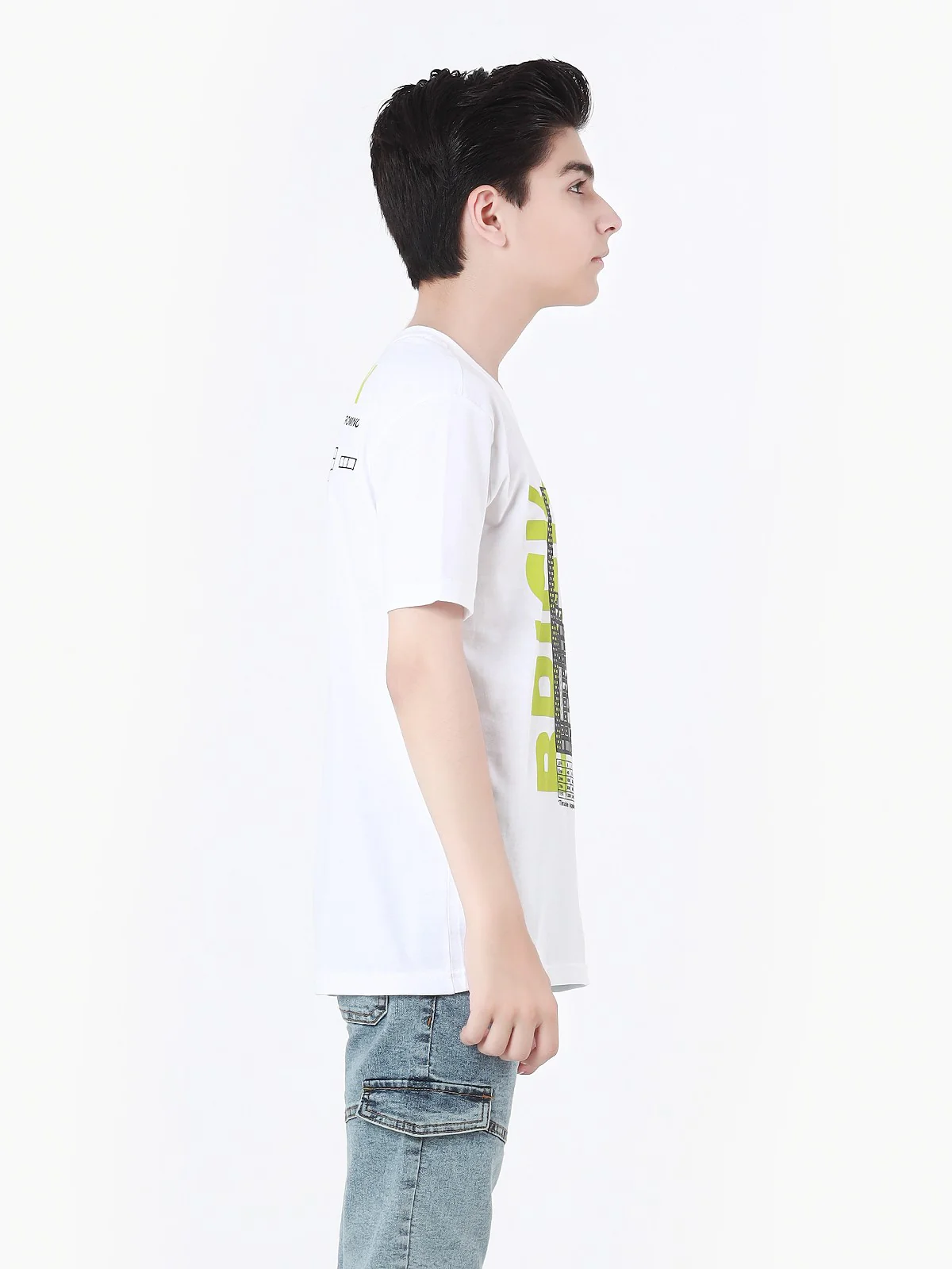 Boy's White T-Shirt - EBTTS22-023 - Image 3