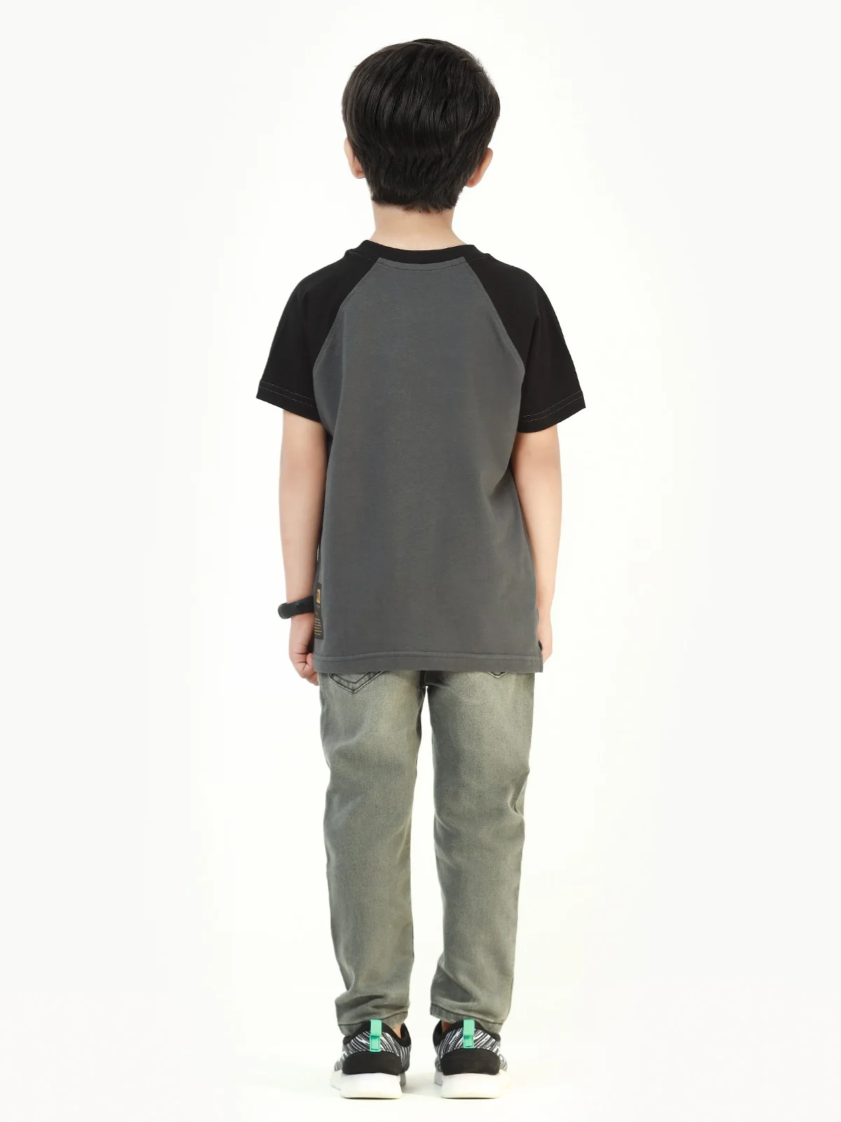Boy's Grey & Black T-Shirt - EBTTS22-030 - Image 6
