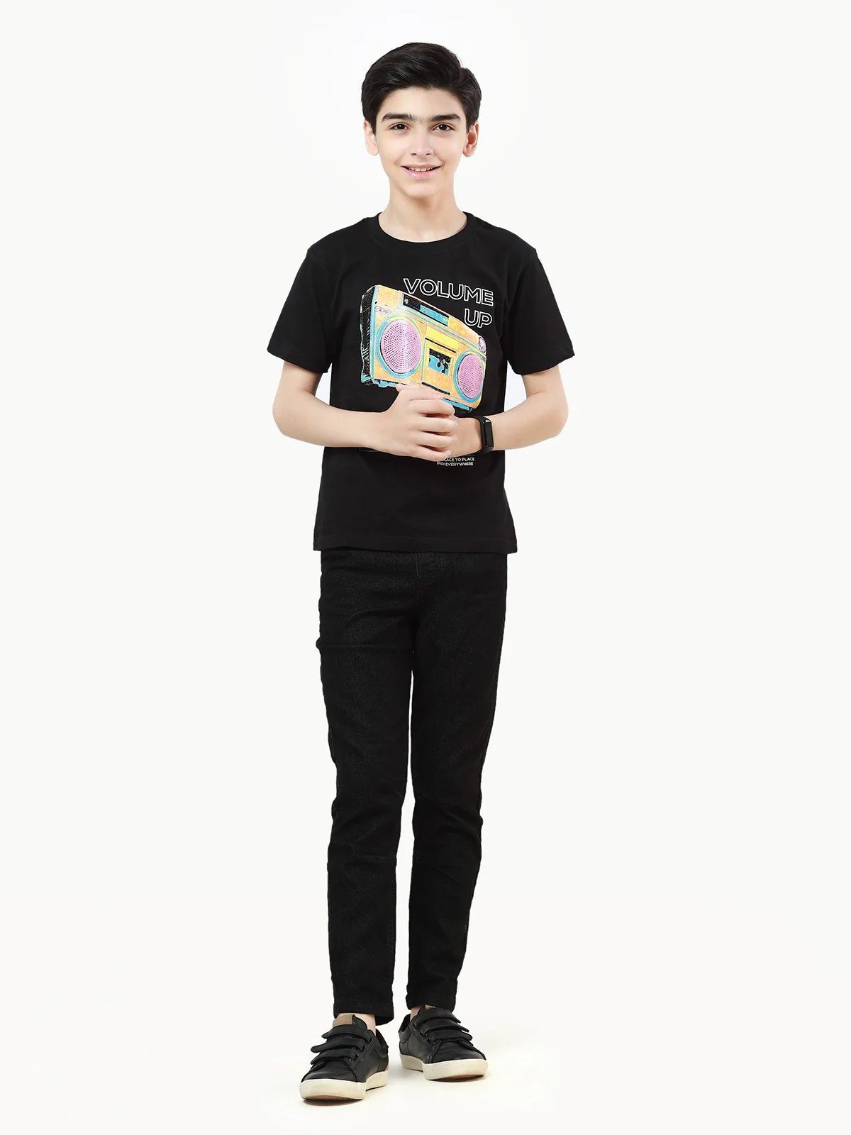 Boy's Black T-Shirt - EBTTS22-033