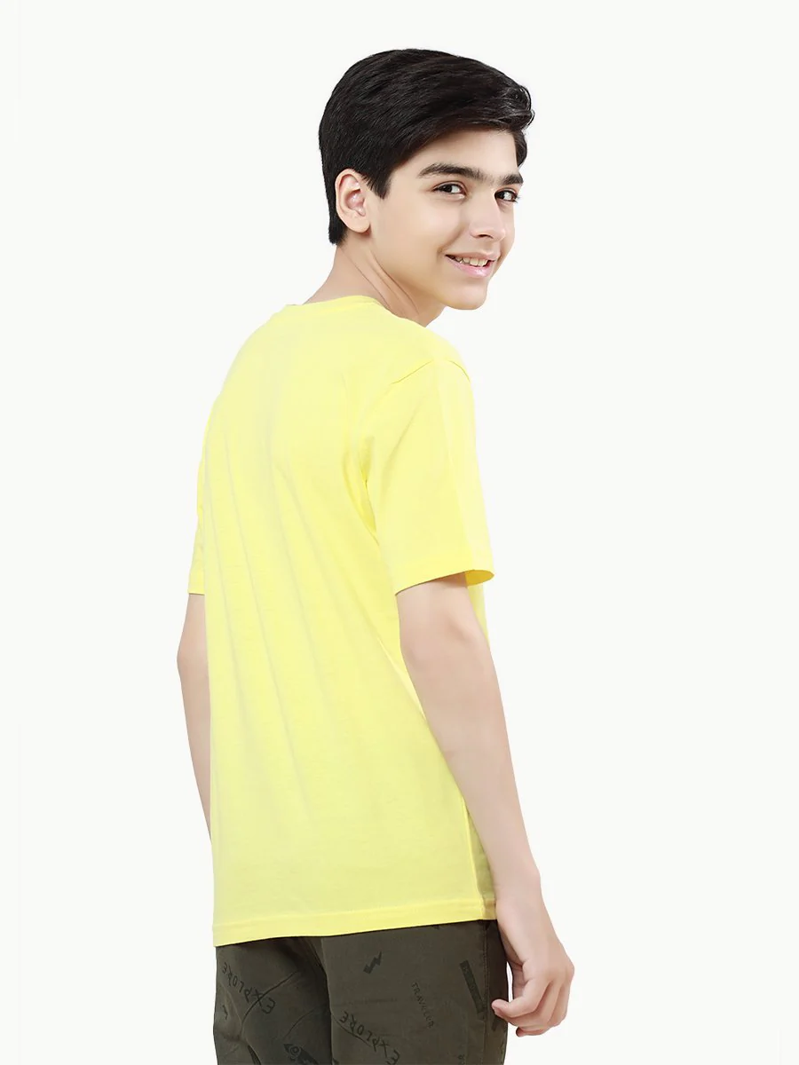 Boy's Light Yellow T-Shirt - EBTTS22-034 - Image 4