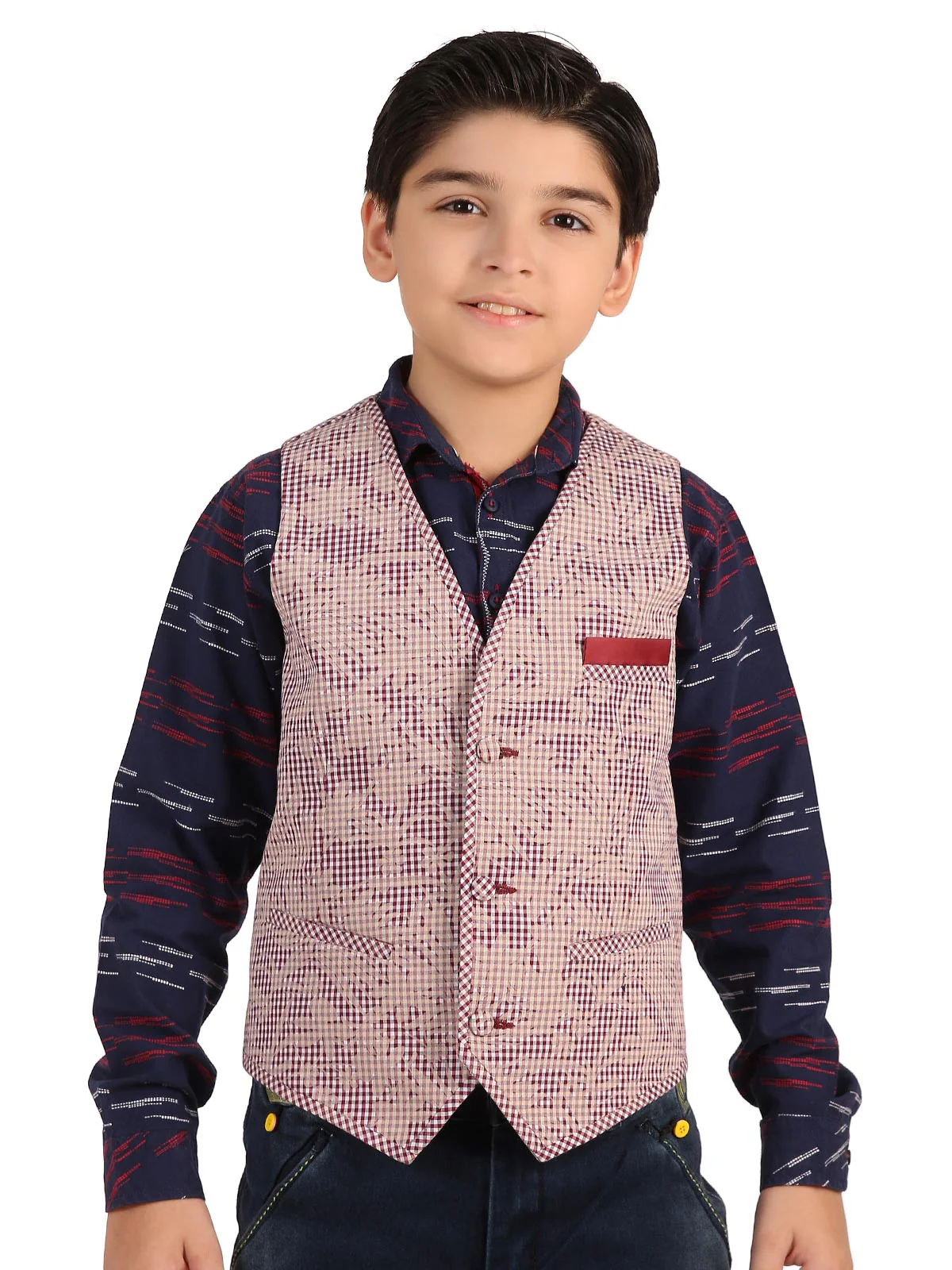 Boy's Deco Rose Waist Coat - EBTWC19-28026 - Image 3