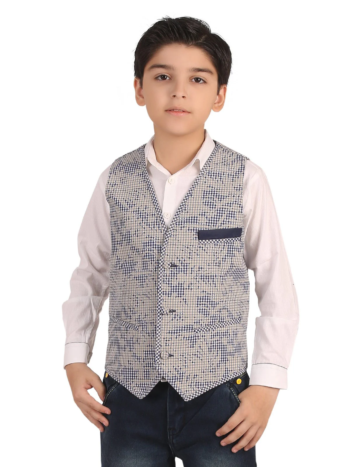 Boy's Blue Waist Coat - EBTWC19-28027 - Image 5