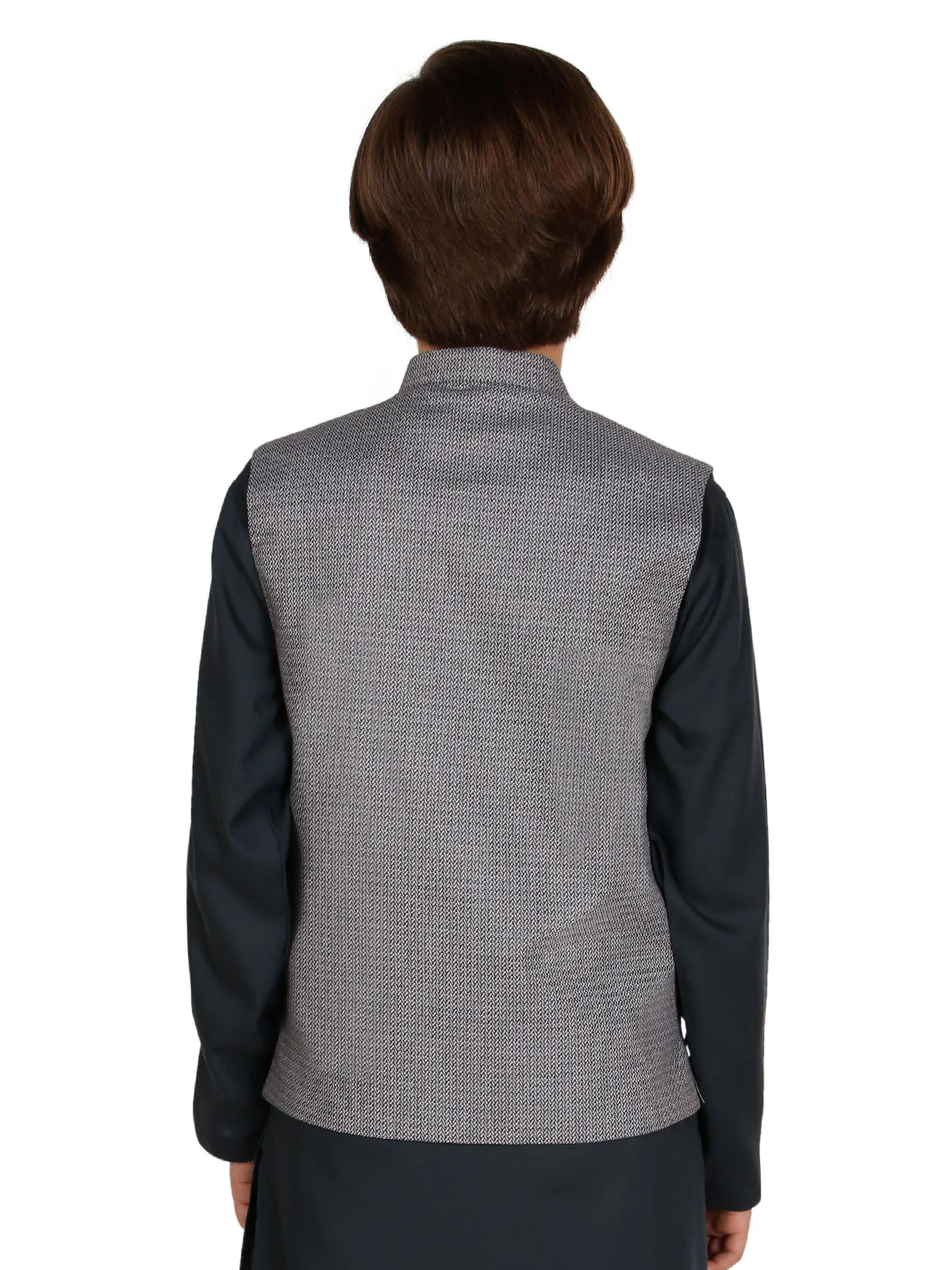 Boy's Grey & Dark Teal Waist Coat Suit - EBTWCS19-25117 - Image 3