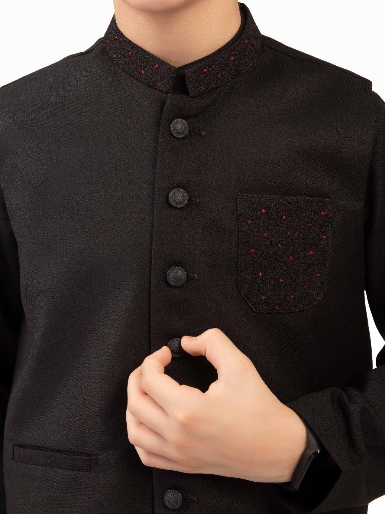 Boy's Black Waist Coat Suit - EBTWCS21-25131 - Image 2