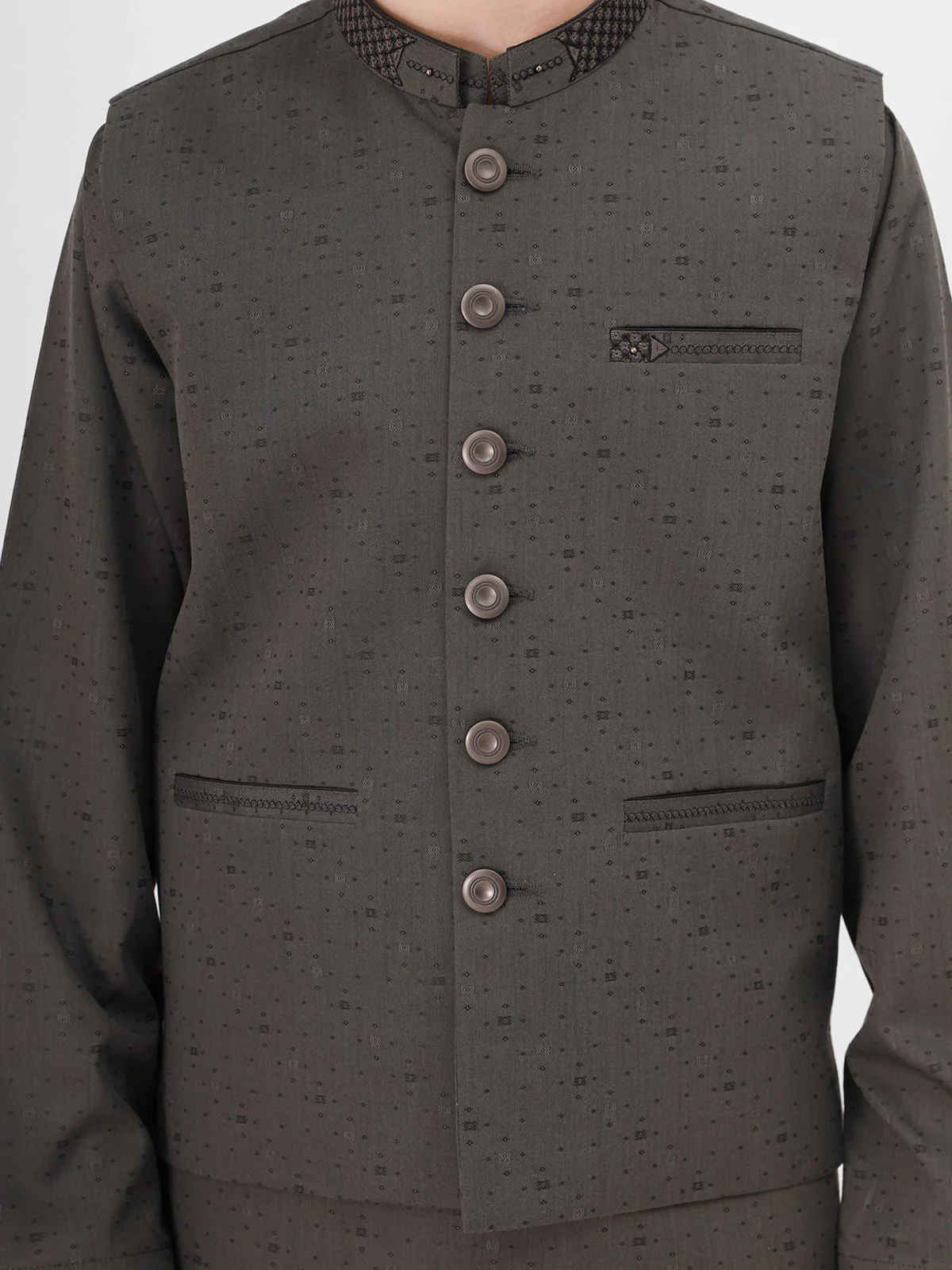 Boy's Charcoal Waist Coat Suit - EBTWCS21-25141 - Image 2