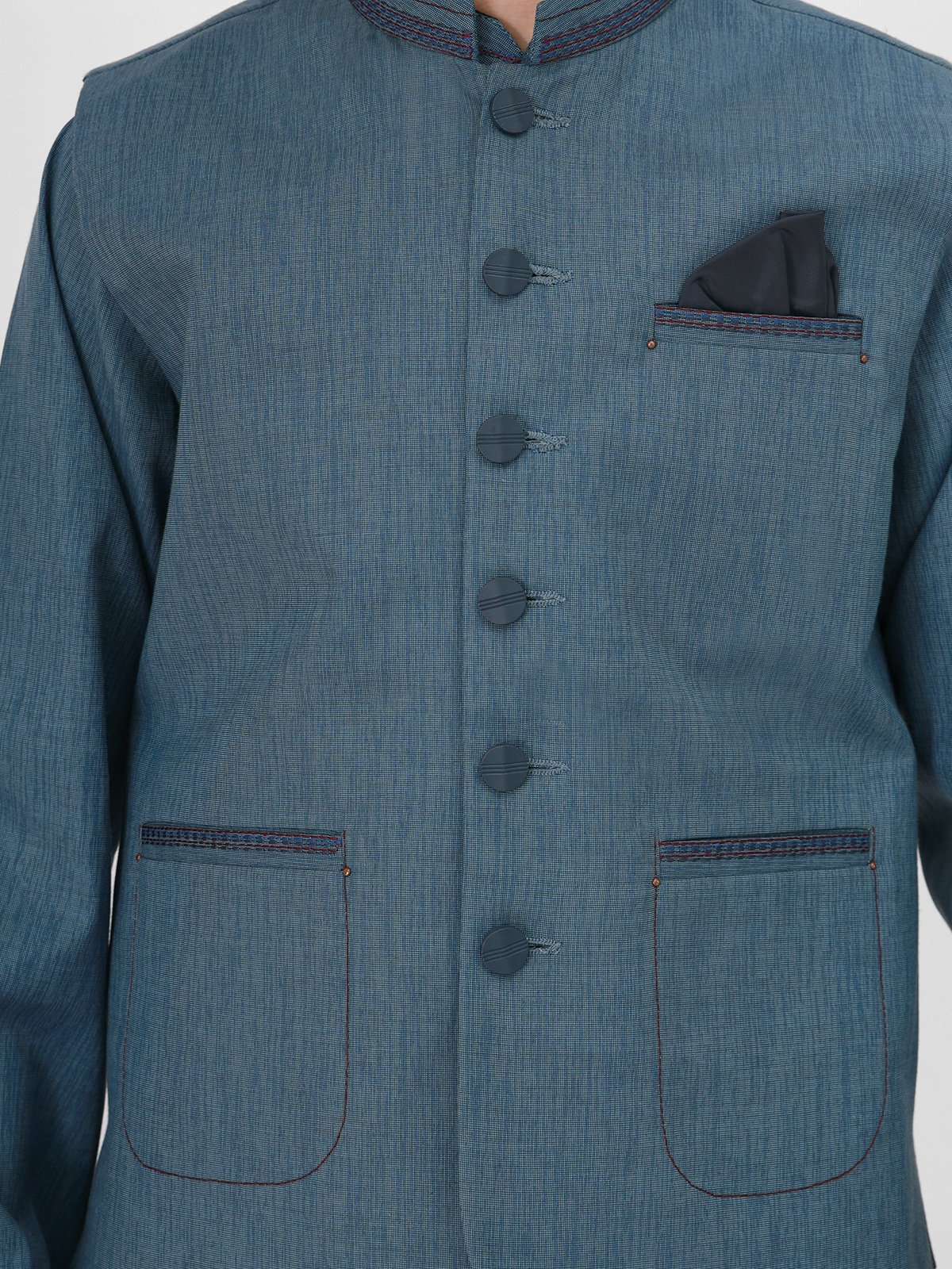 Boy's Blue Waist Coat Suit - EBTWCS21-25149 - Image 2