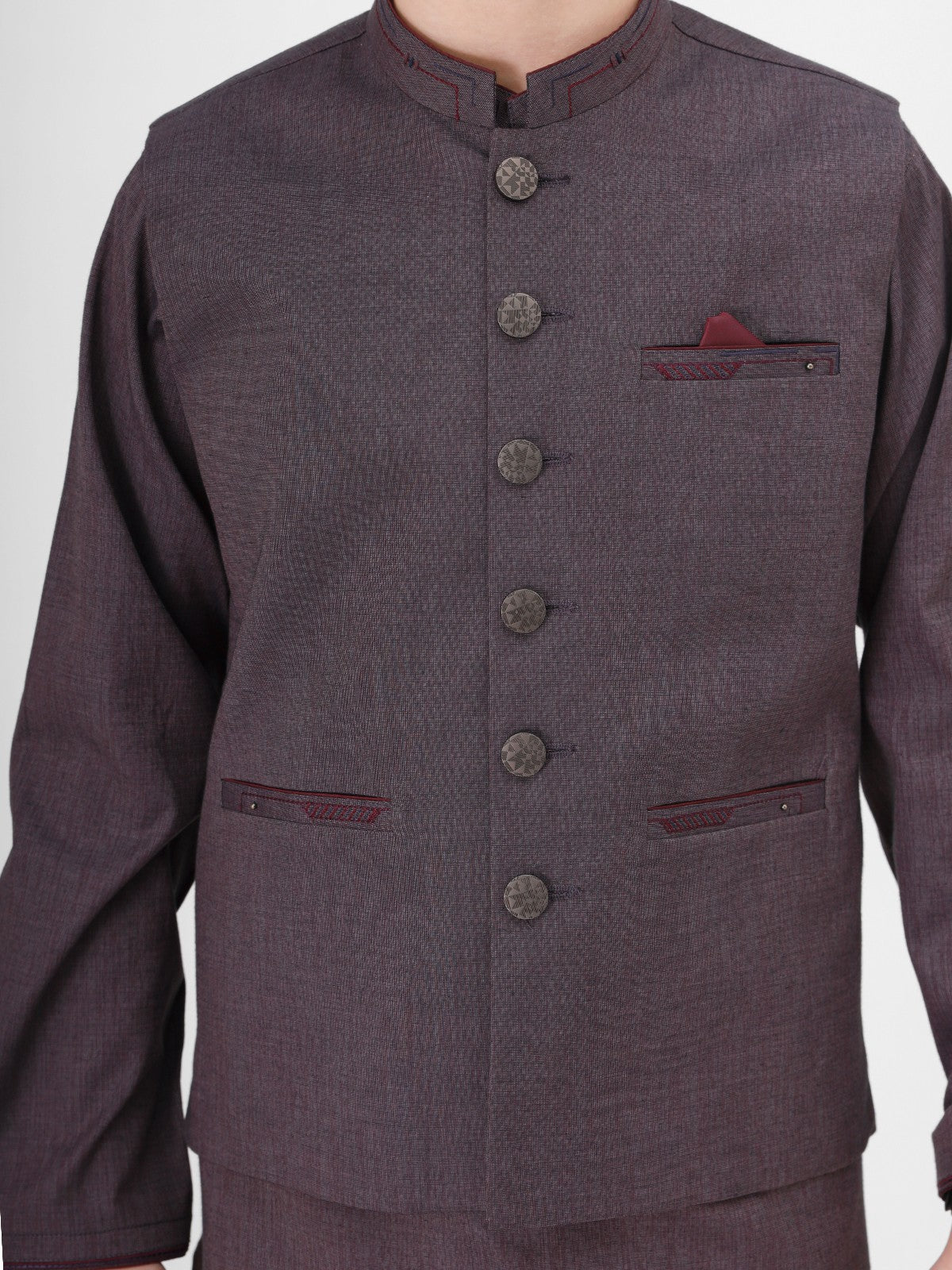 Boy's Purple Waist Coat Suit - EBTWCS21-25151 - Image 2