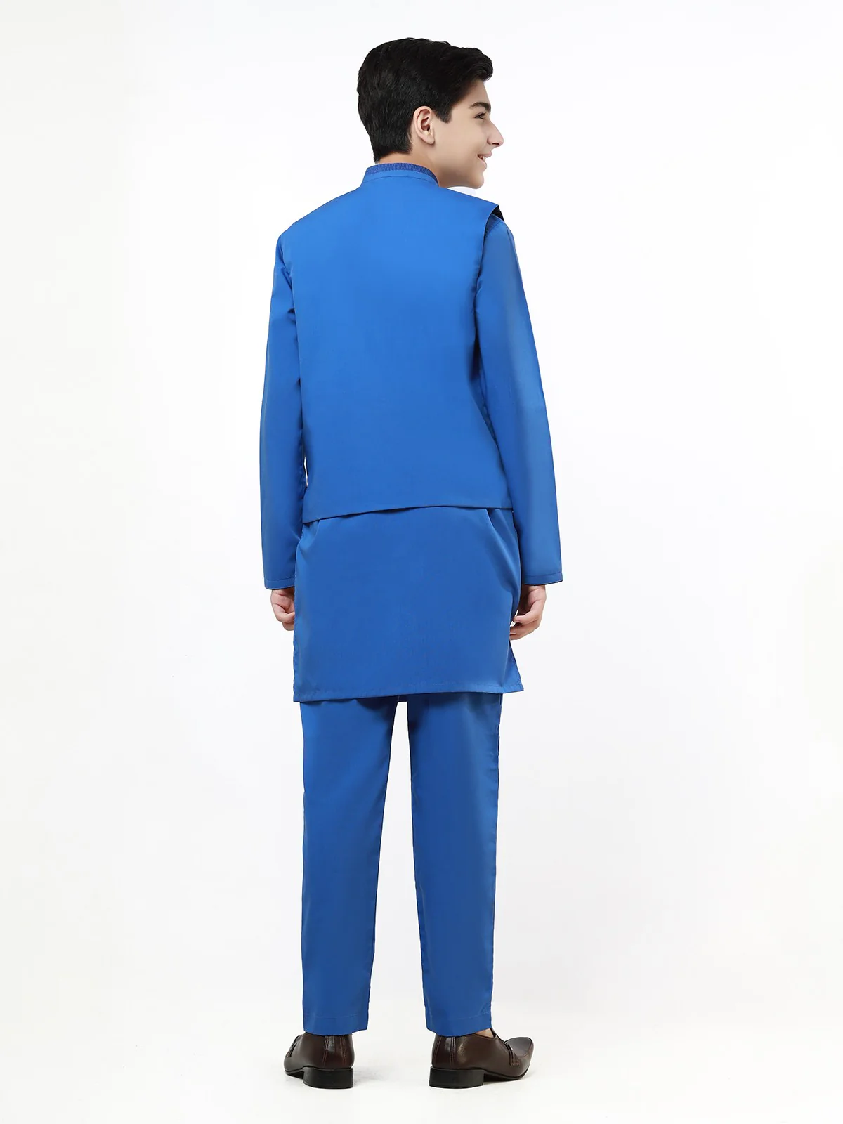 Boy's Royal Blue Waist Coat Suit - EBTWCS22-25153 - Image 5