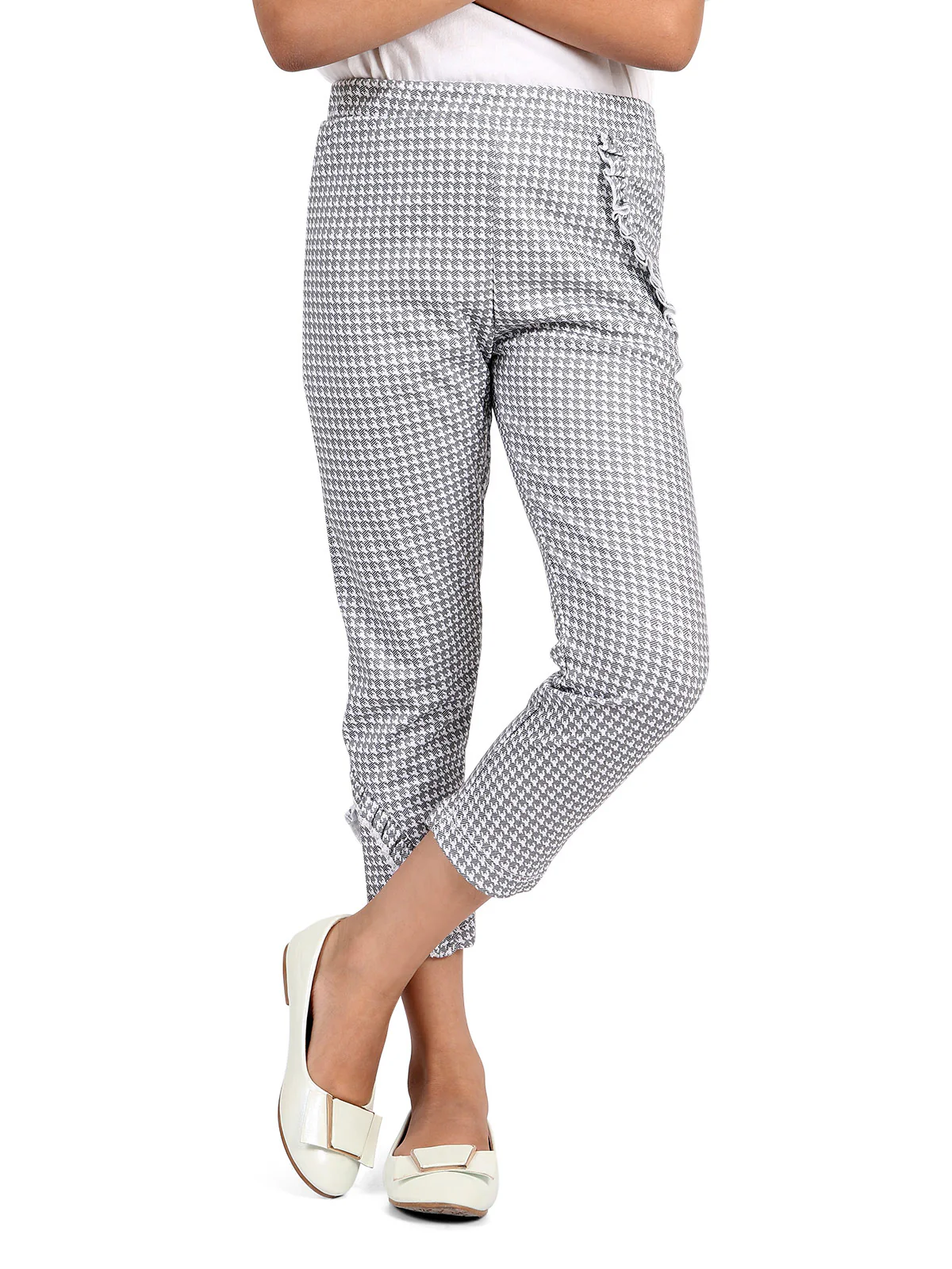 Girl's Light Grey Bottom Knitted - EGBTK19-019 - Image 4