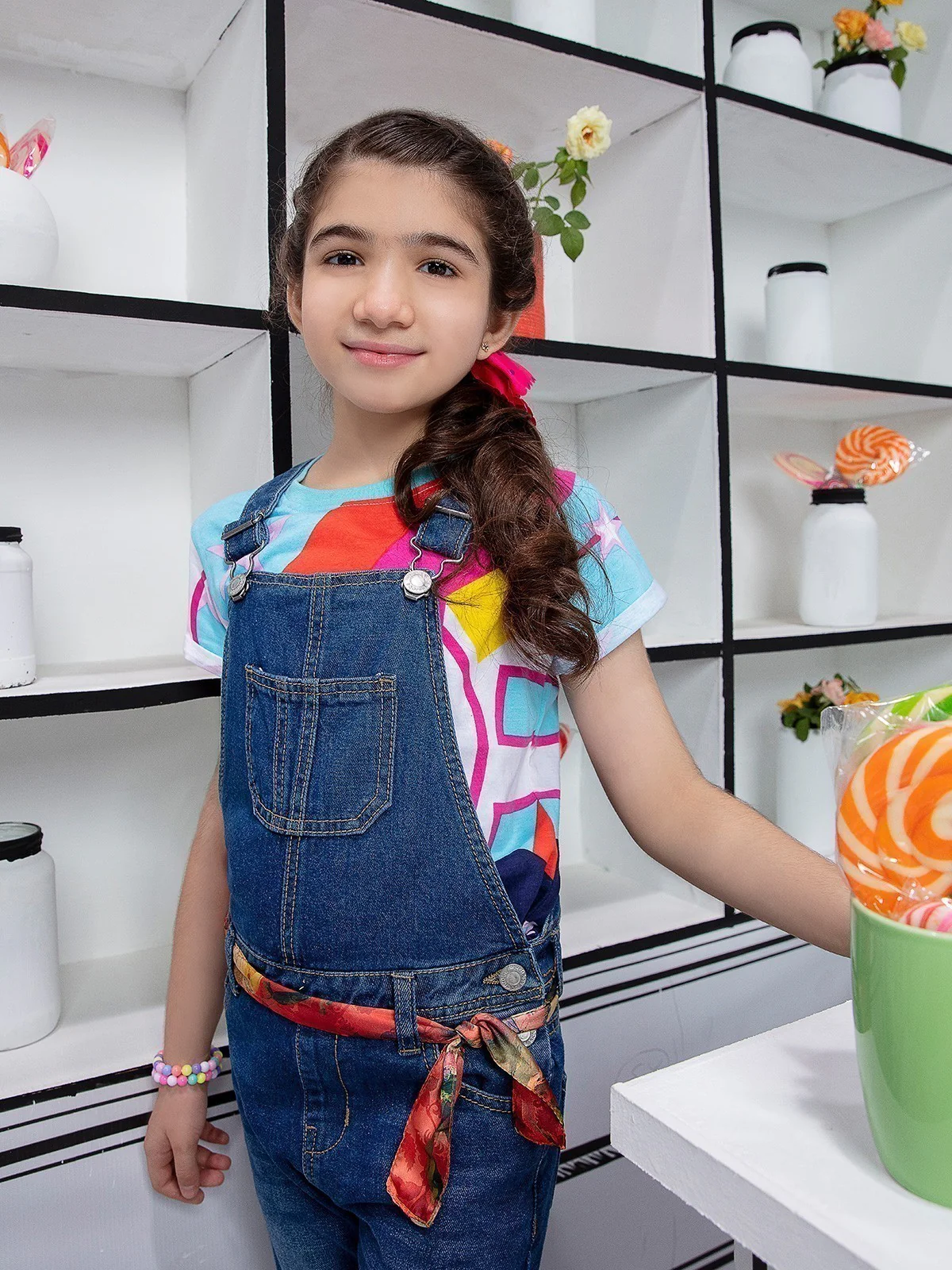 Girl's Blue Dungaree - EGTDD21-001 - Image 2