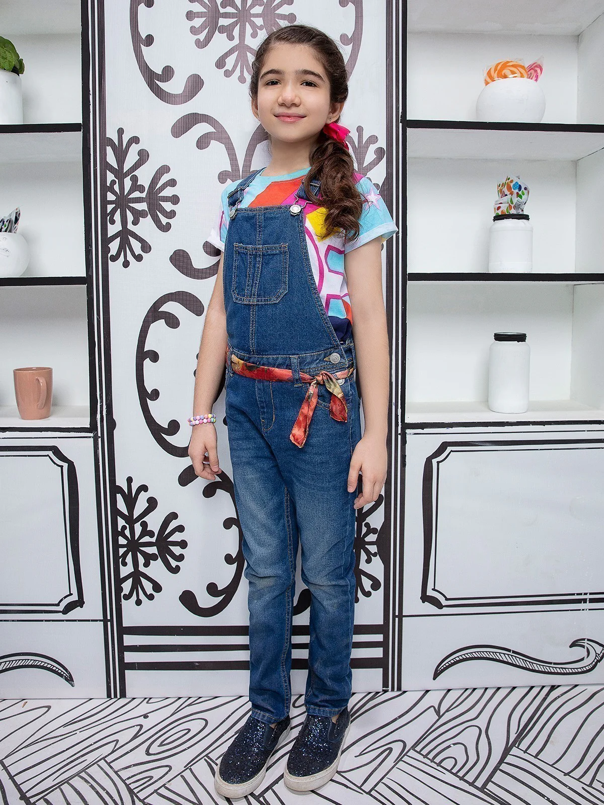 Girl's Blue Dungaree - EGTDD21-001 - Image 3
