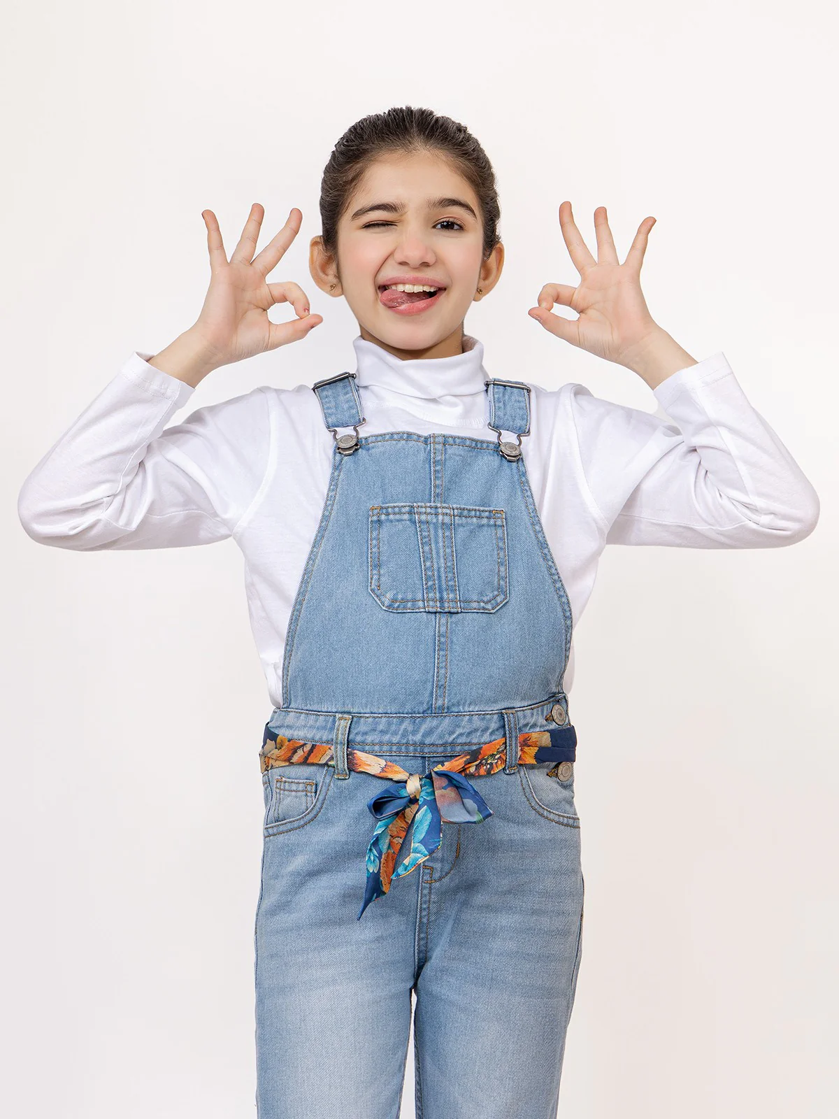 Girl's Light Blue Dungaree - EGTDD21-002 - Image 3