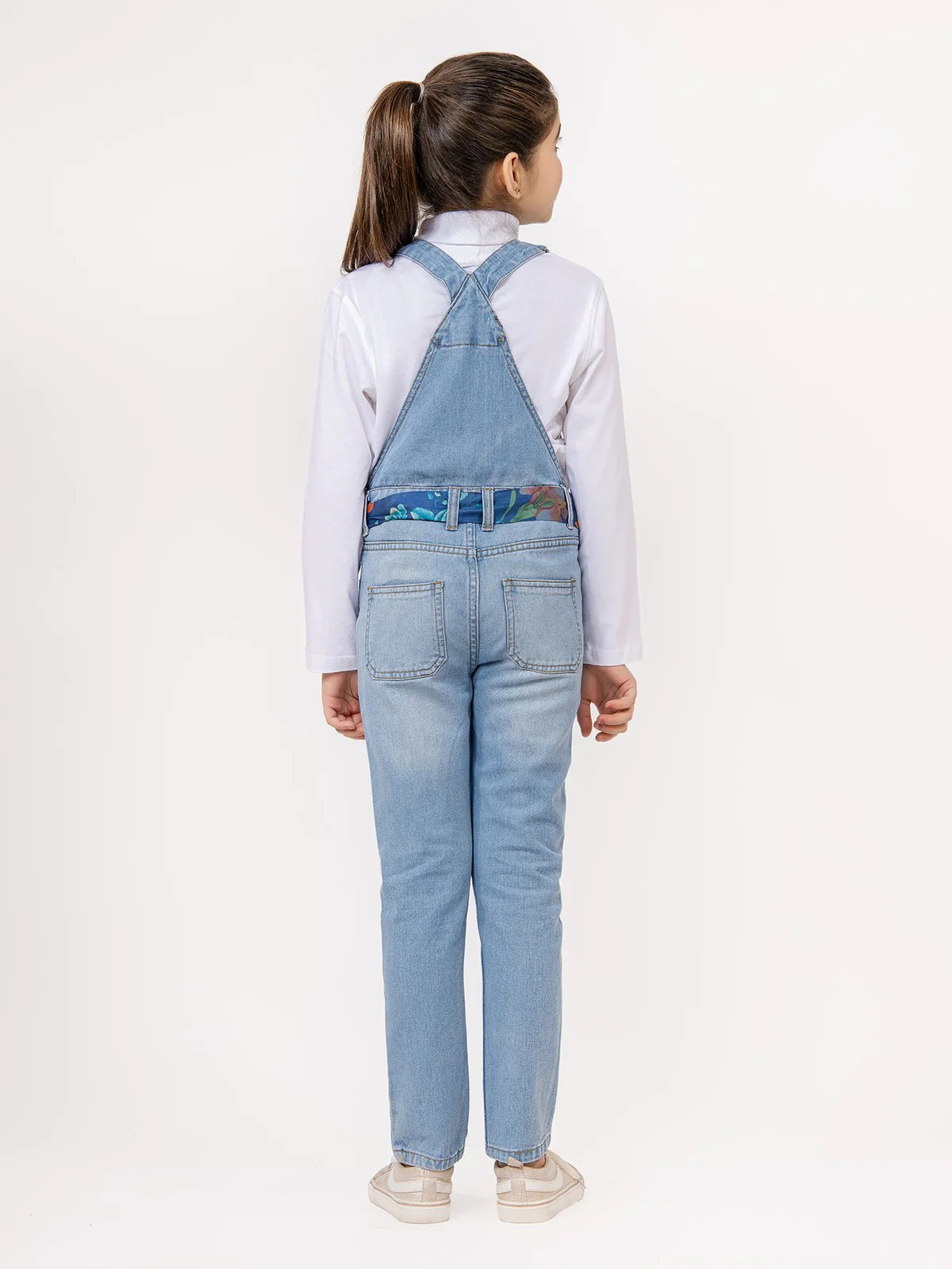 Girl's Light Blue Dungaree - EGTDD21-002 - Image 6