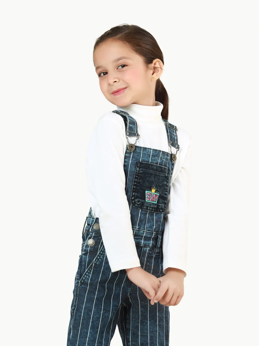 Girl's Blue Dungaree - EGTDD22-001 - Image 2