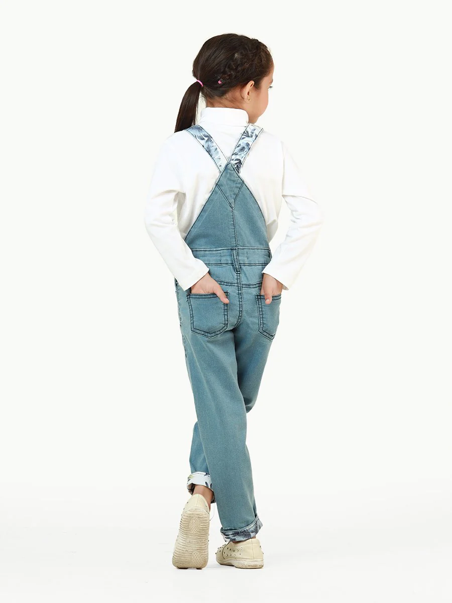 Girl's Blue Dungaree - EGTDD22-003 - Image 6