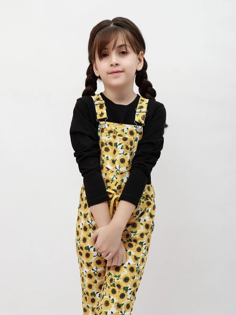 Girl's Yellow Dungaree - EGTDK20-001 - Image 2
