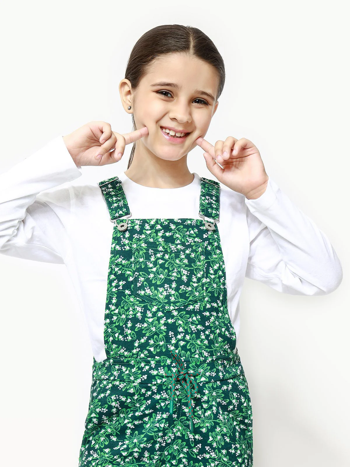 Girl's Green Dungaree - EGTDK22-006 - Image 2