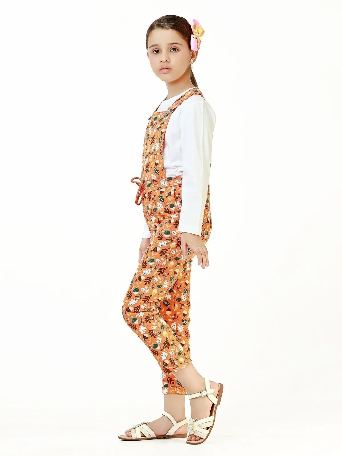 Girl's Orange Dungaree - EGTDK22-009 - Image 2