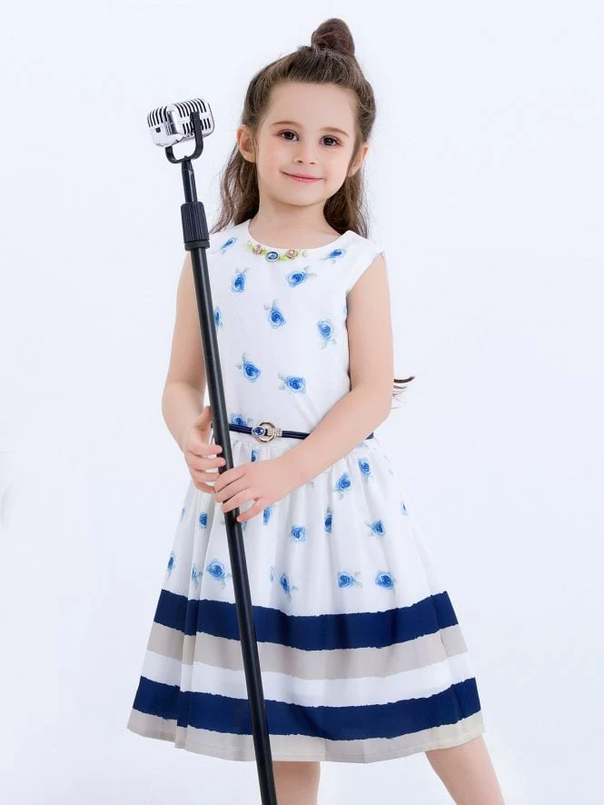 Girl's Cream Frock - EGTF18S-0747 - Image 2