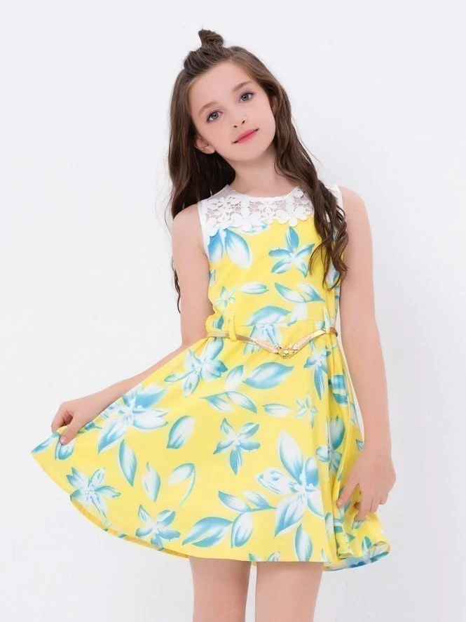 Girl's Lemon Frock - EGTF18S-0756 - Image 2
