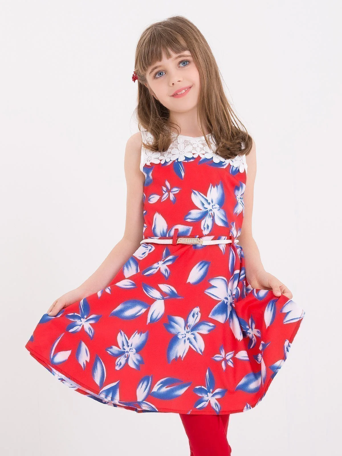 Girl's Red Frock - EGTF18S-0757 - Image 2