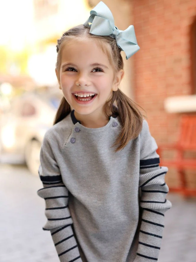 Girl's Grey Frock - EGTF18W-0789 - Image 2