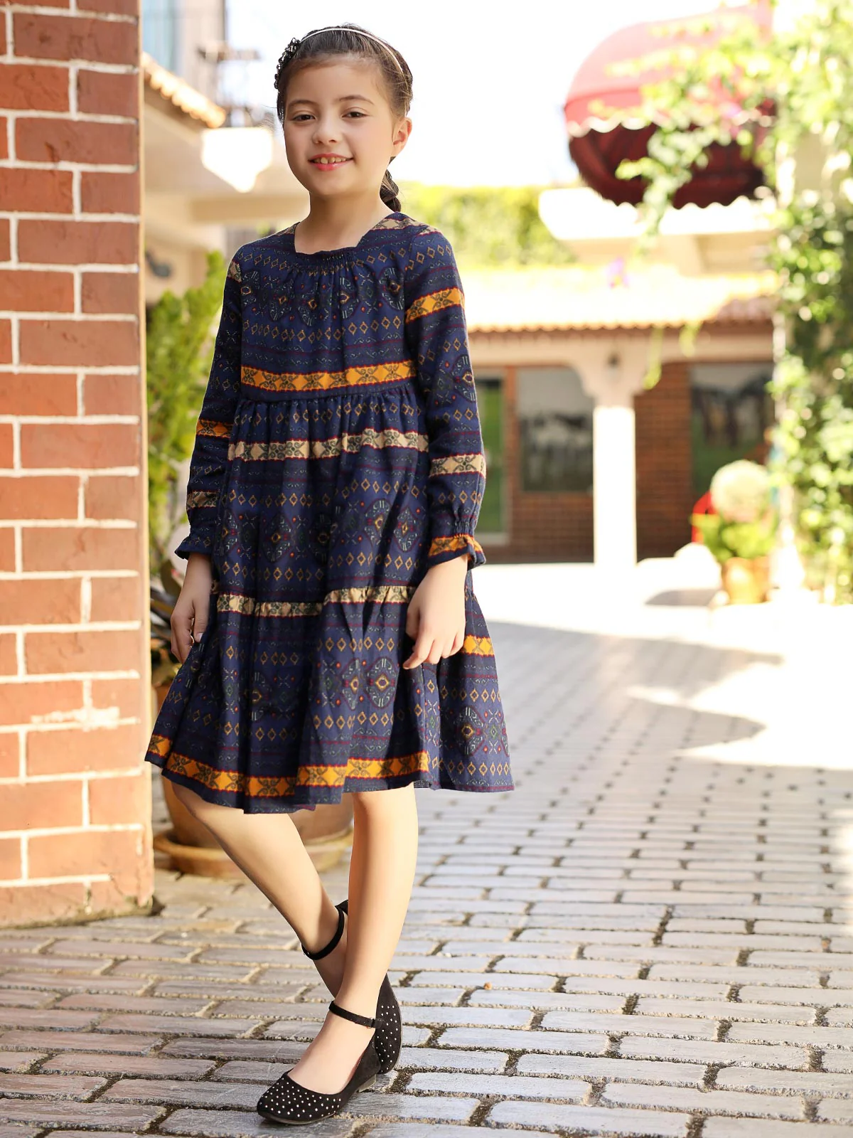 Girl's Blue Frock - EGTF18W-0794 - Image 2