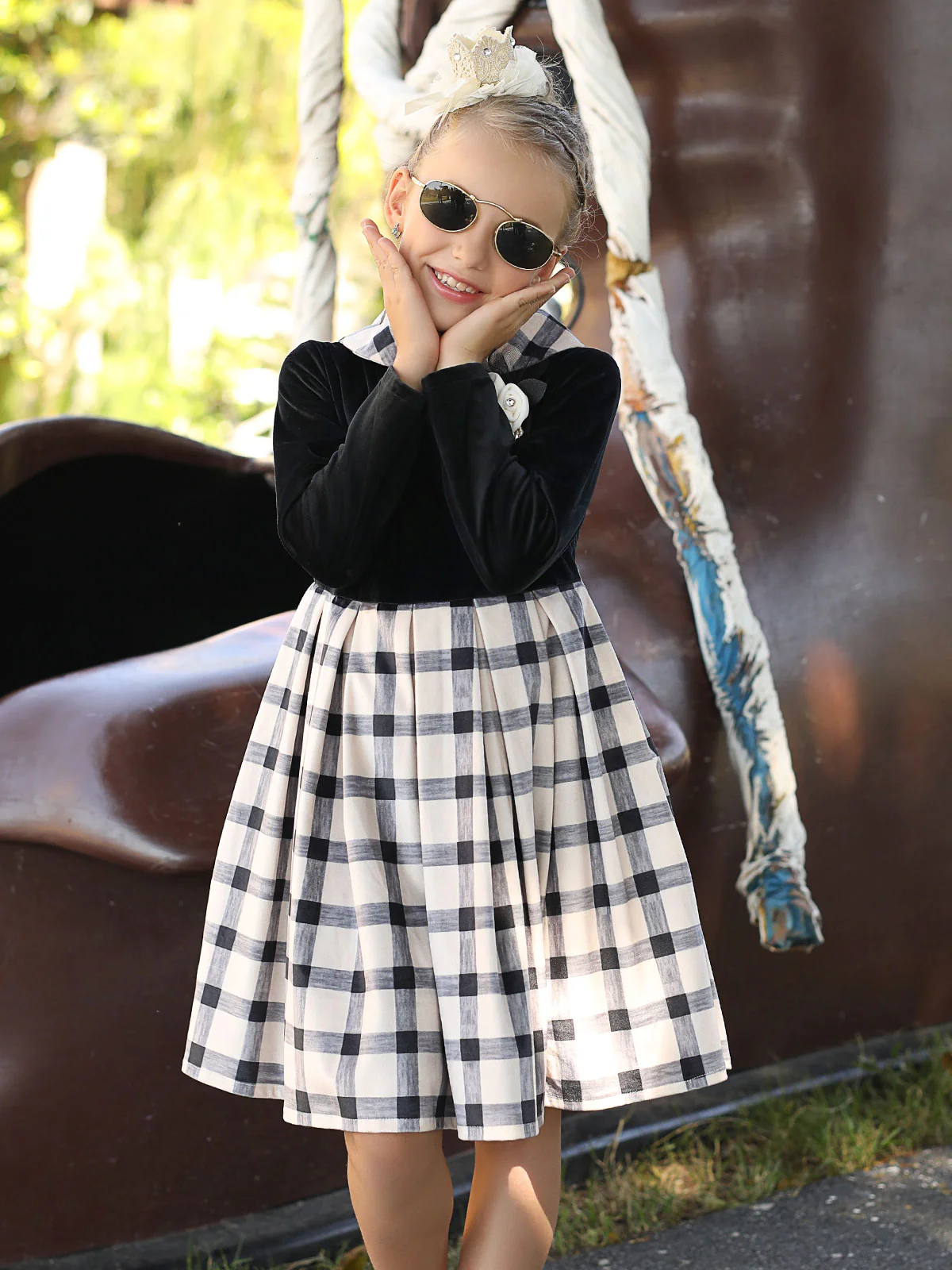Girl's Beige Frock - EGTF18W-0803 - Image 2