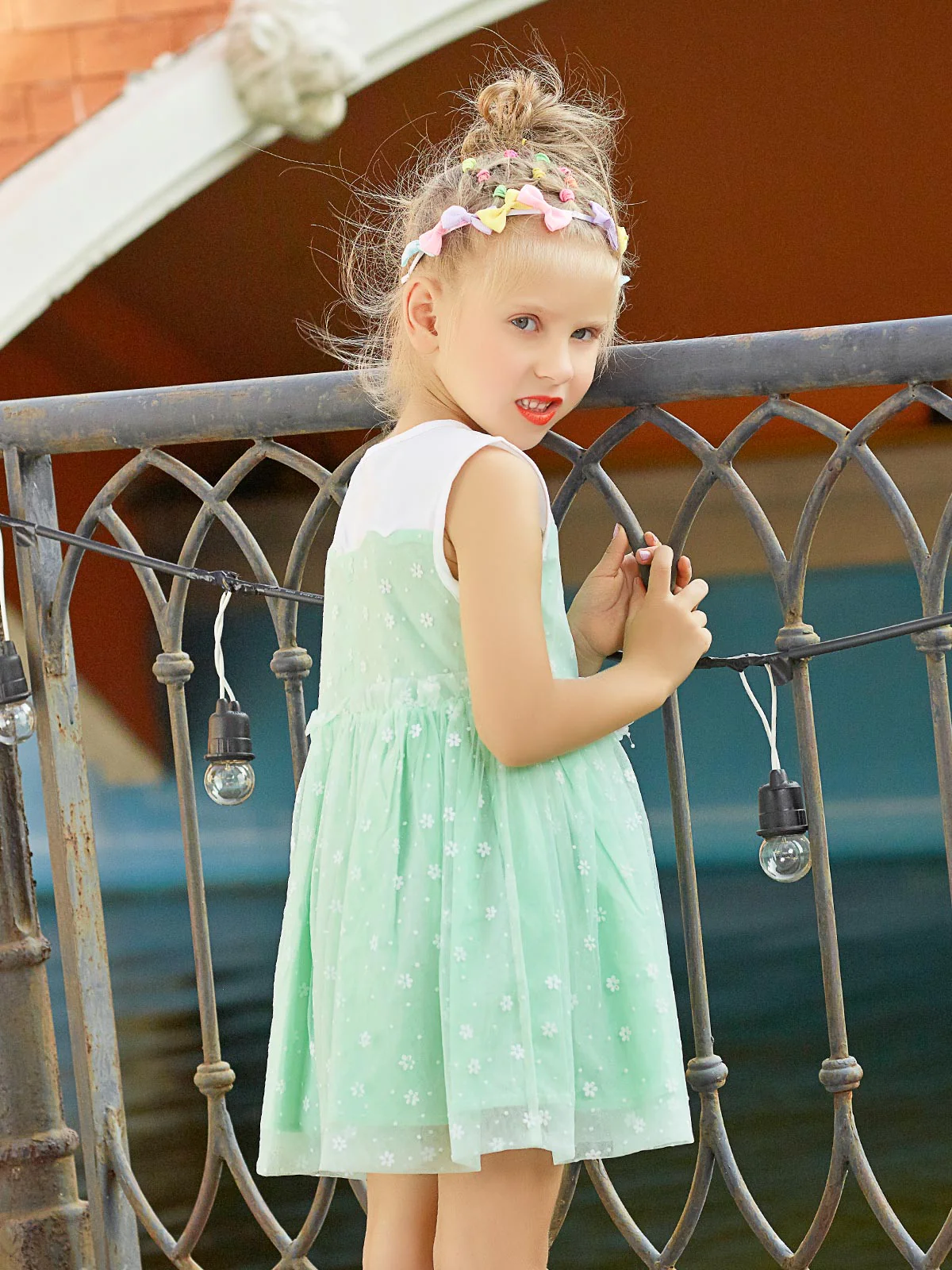 Girl's Light Green Frock - EGTF19S-0816 - Image 2