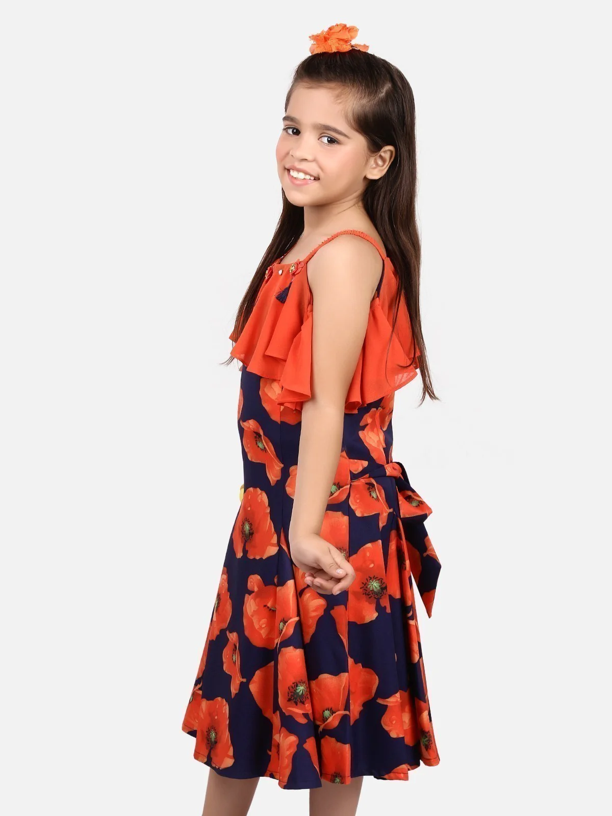 Girl's Orange Frock - EGTF19S-0819 - Image 2