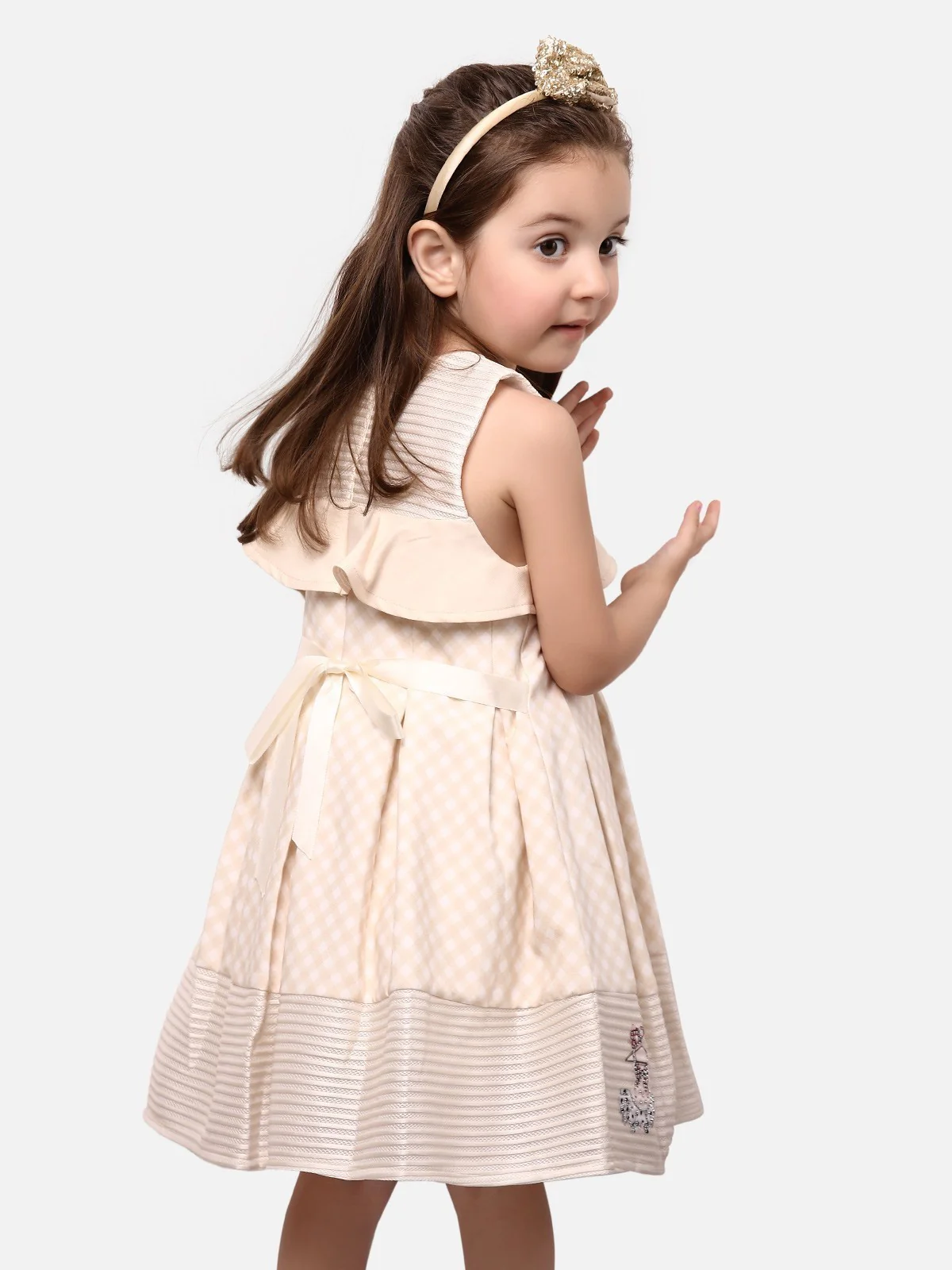 Girl's Beige Frock - EGTF19S-0832 - Image 3