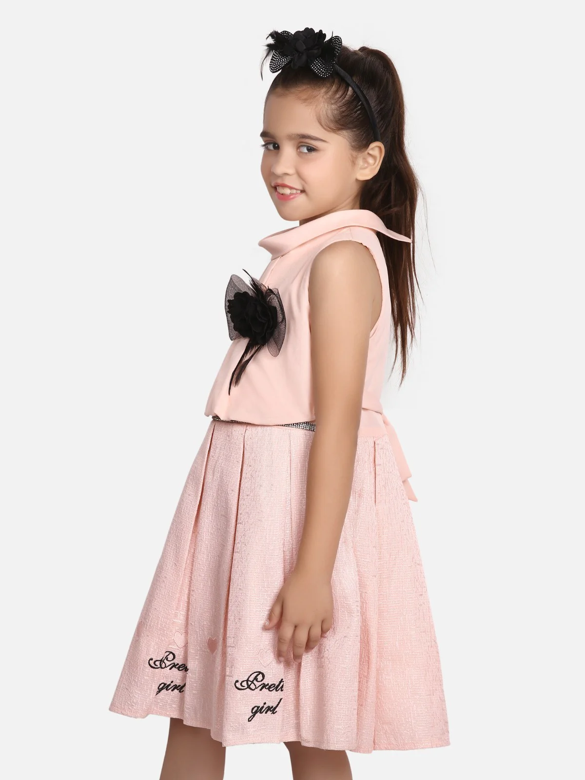 Girl's Peach Frock - EGTF19S-0836 - Image 2