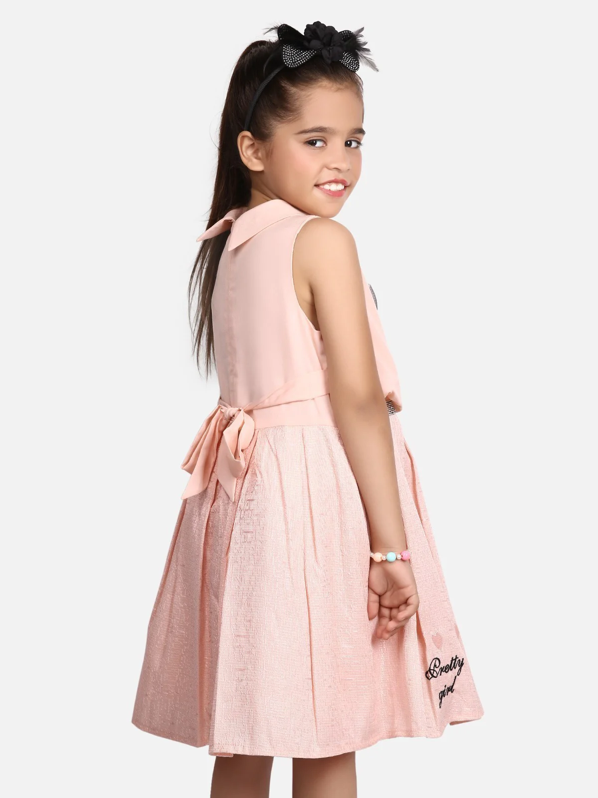 Girl's Peach Frock - EGTF19S-0836 - Image 3