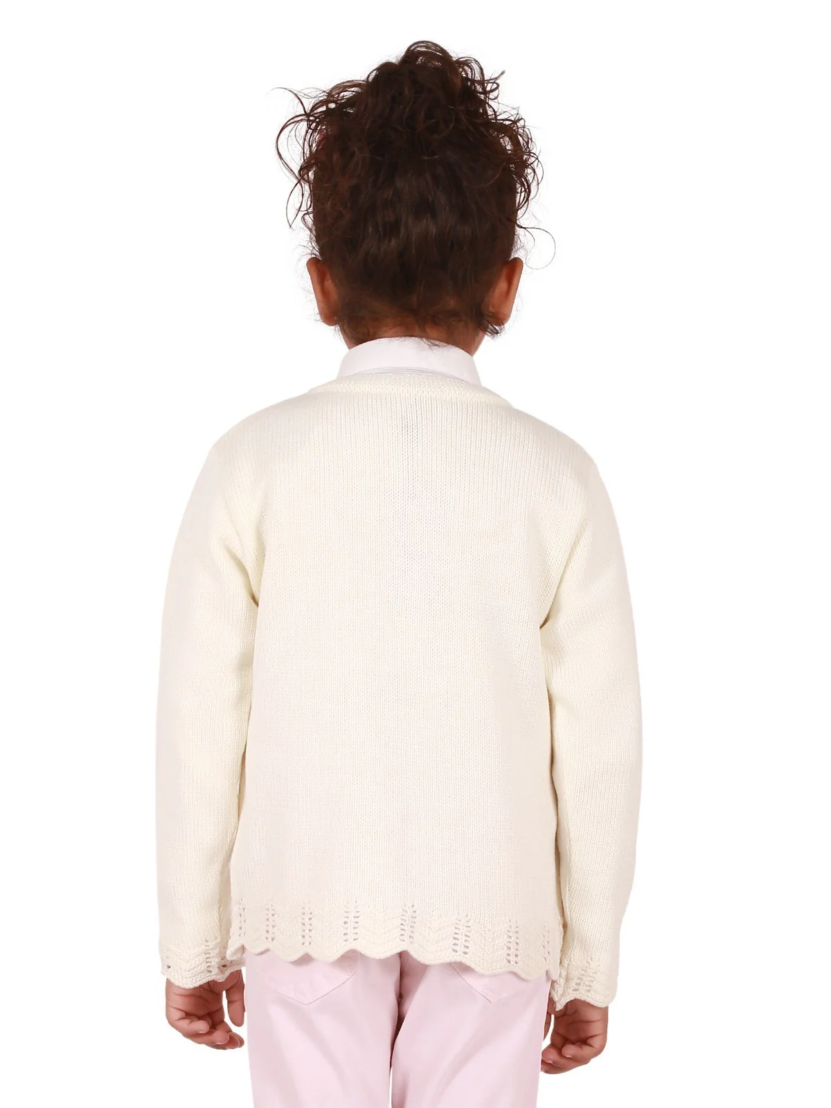 Girl's Cream Frock - EGTF19W-063 - Image 3