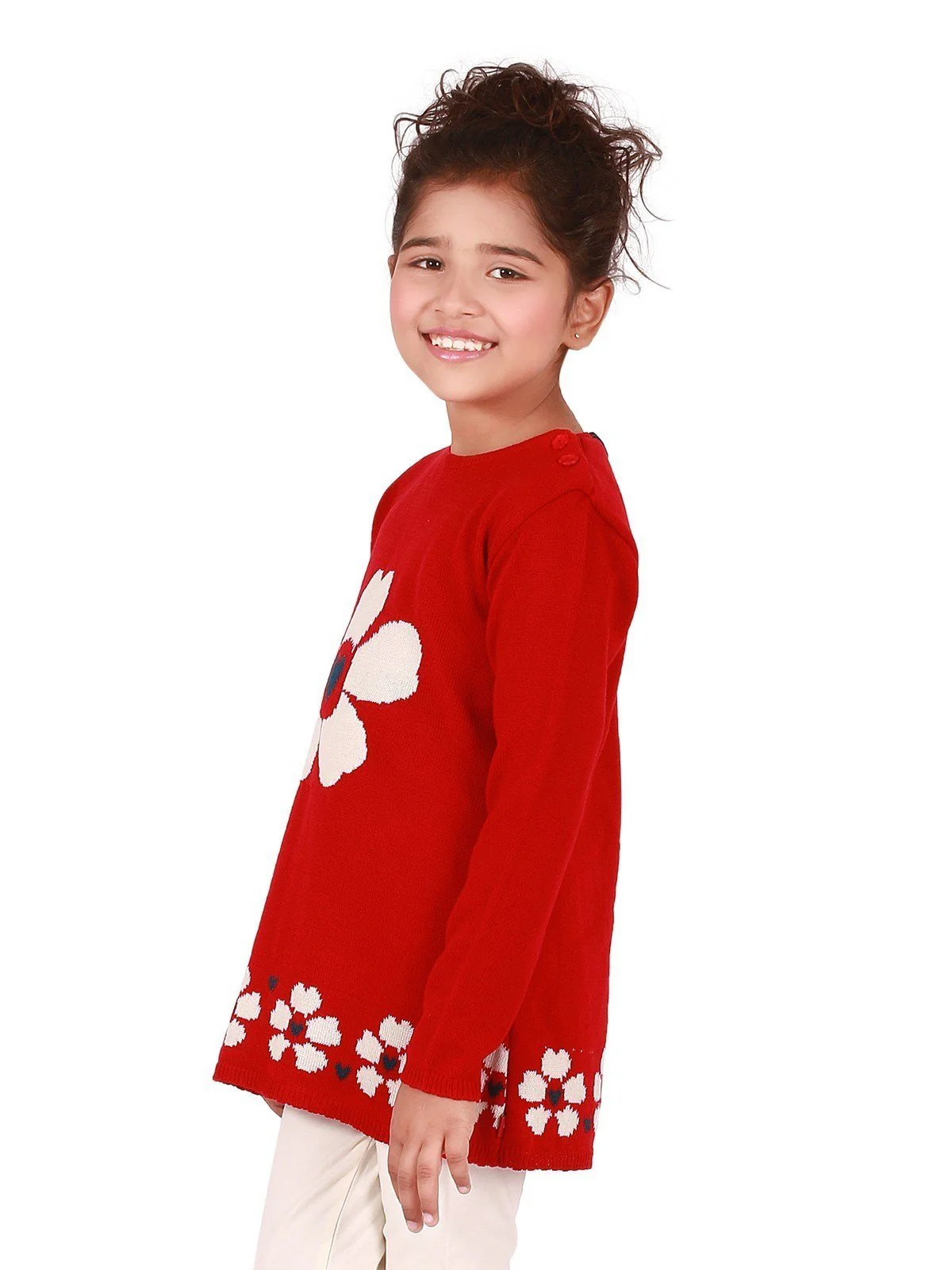 Girl's Red Frock - EGTF19W-067 - Image 2