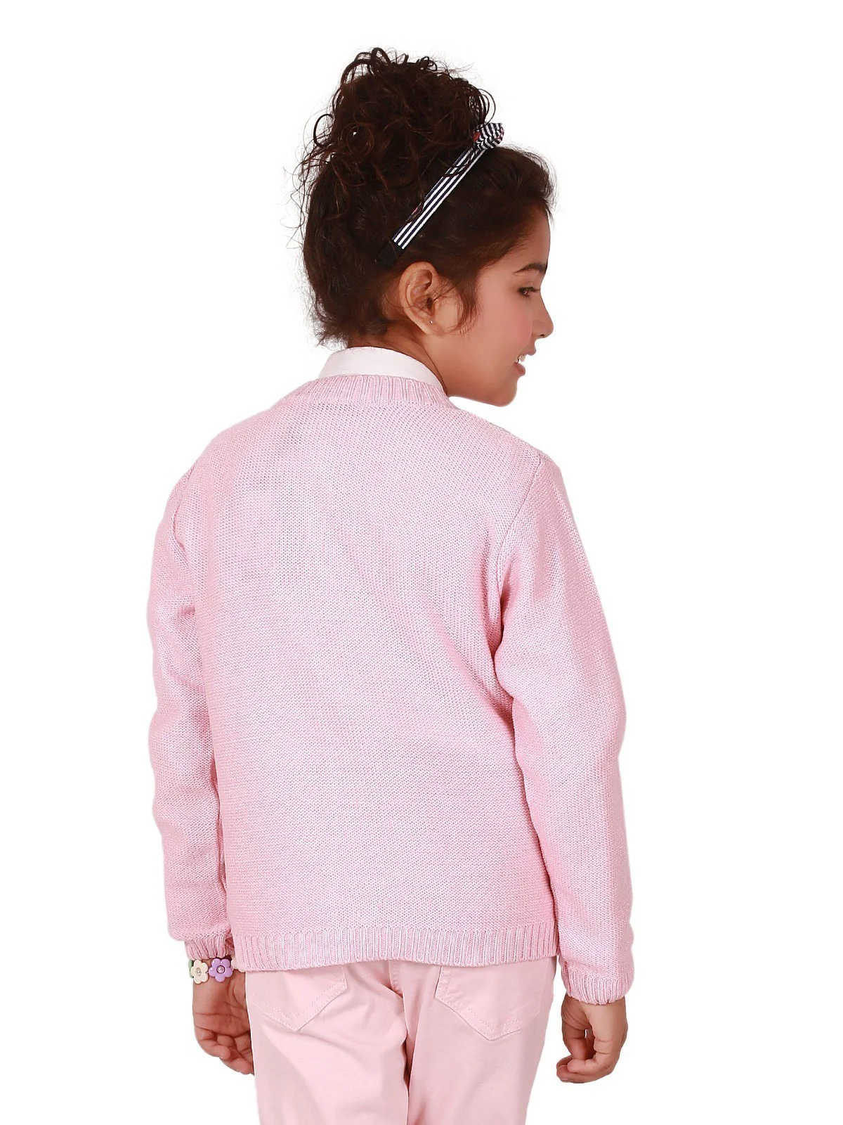 Girl's Soft Pink Frock - EGTF19W-068 - Image 3