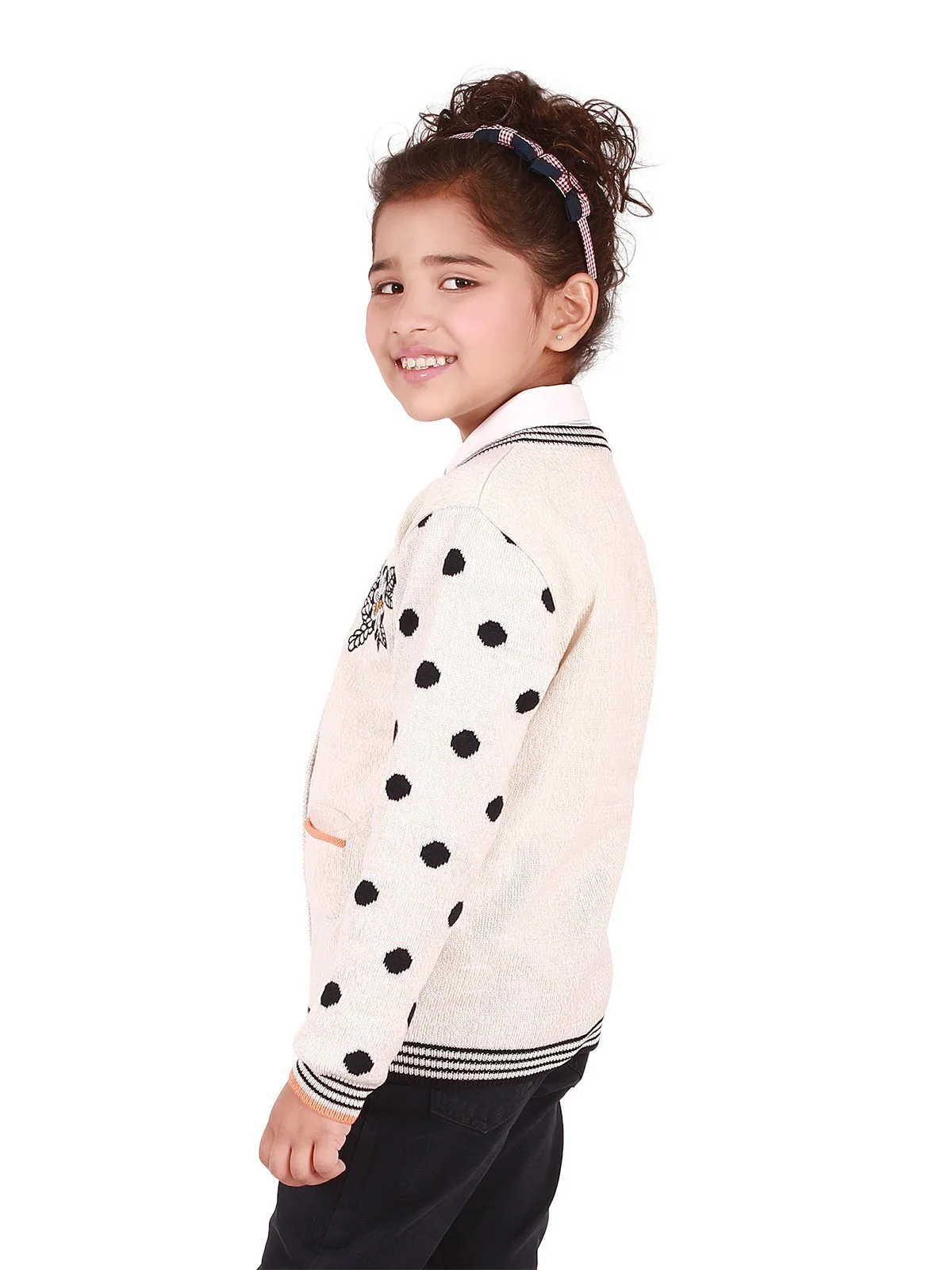 Girl's Oatmeal Frock - EGTF19W-069 - Image 2