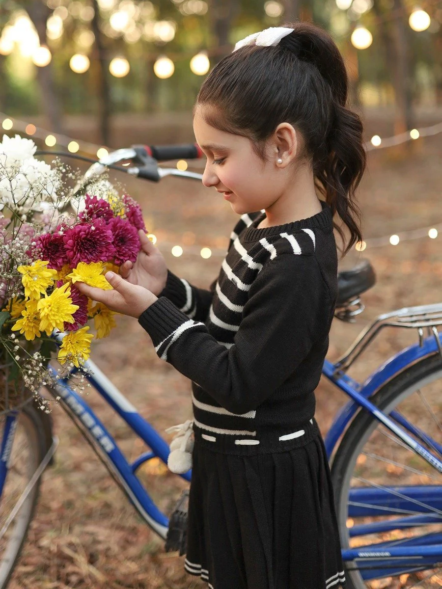 Girl's Black Frock - EGTF20W-002 - Image 4
