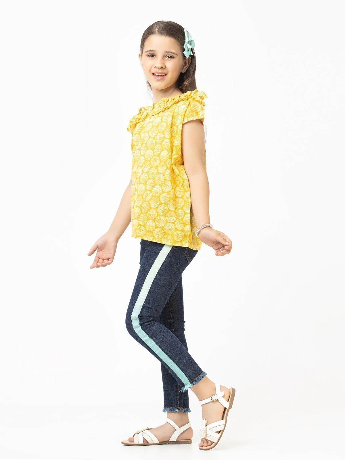 Girl's Yellow Fusion Top - EGTF21S-001 - Image 3