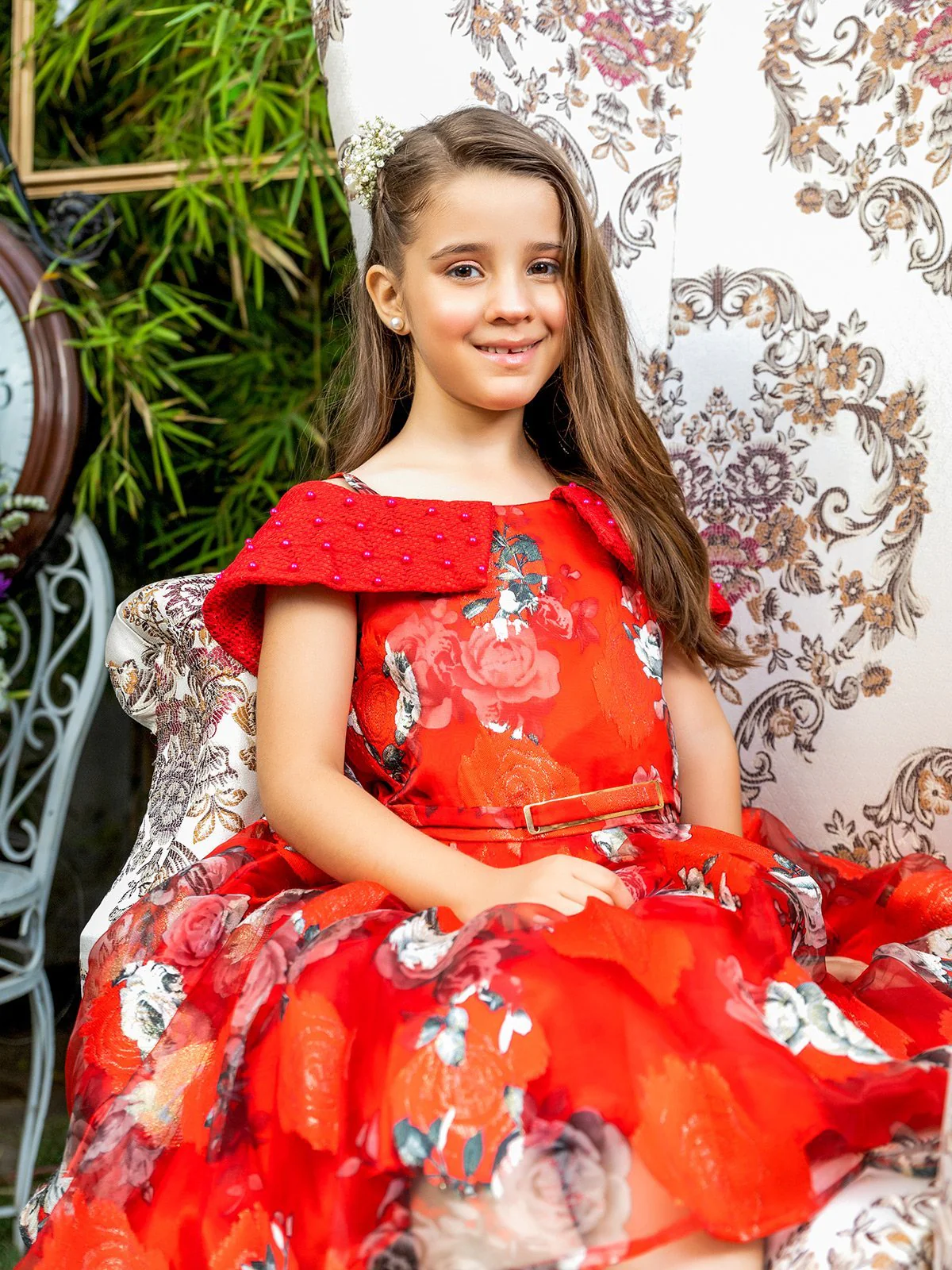 Girl's Red Frock - EGTF21S-0818 - Image 2