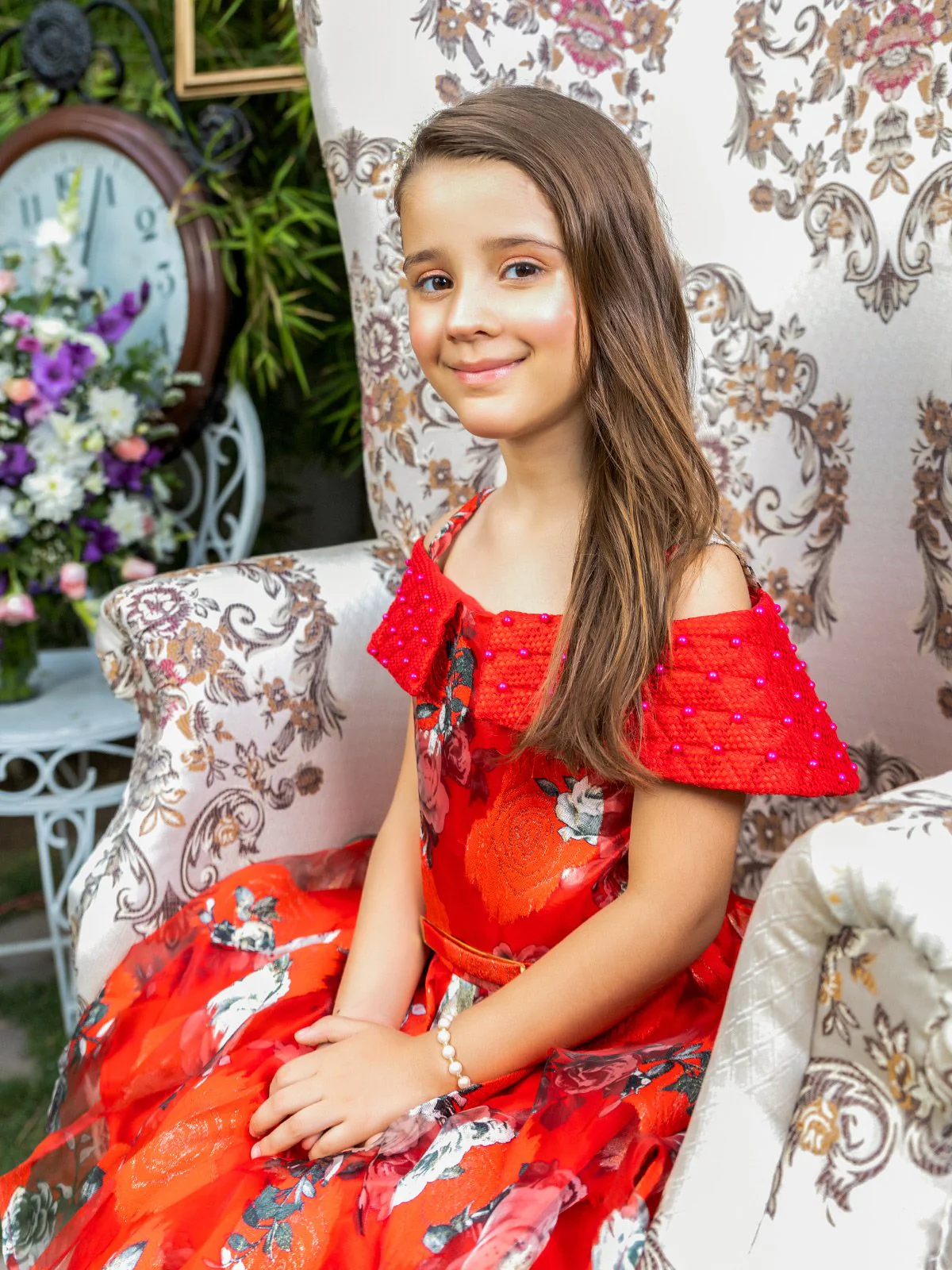 Girl's Red Frock - EGTF21S-0818 - Image 3