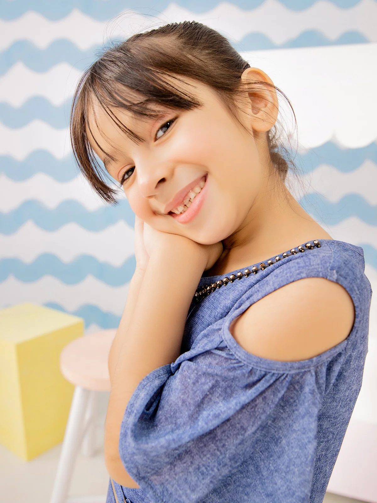 Girl's Blue Frock - EGTF21S-0821 - Image 2