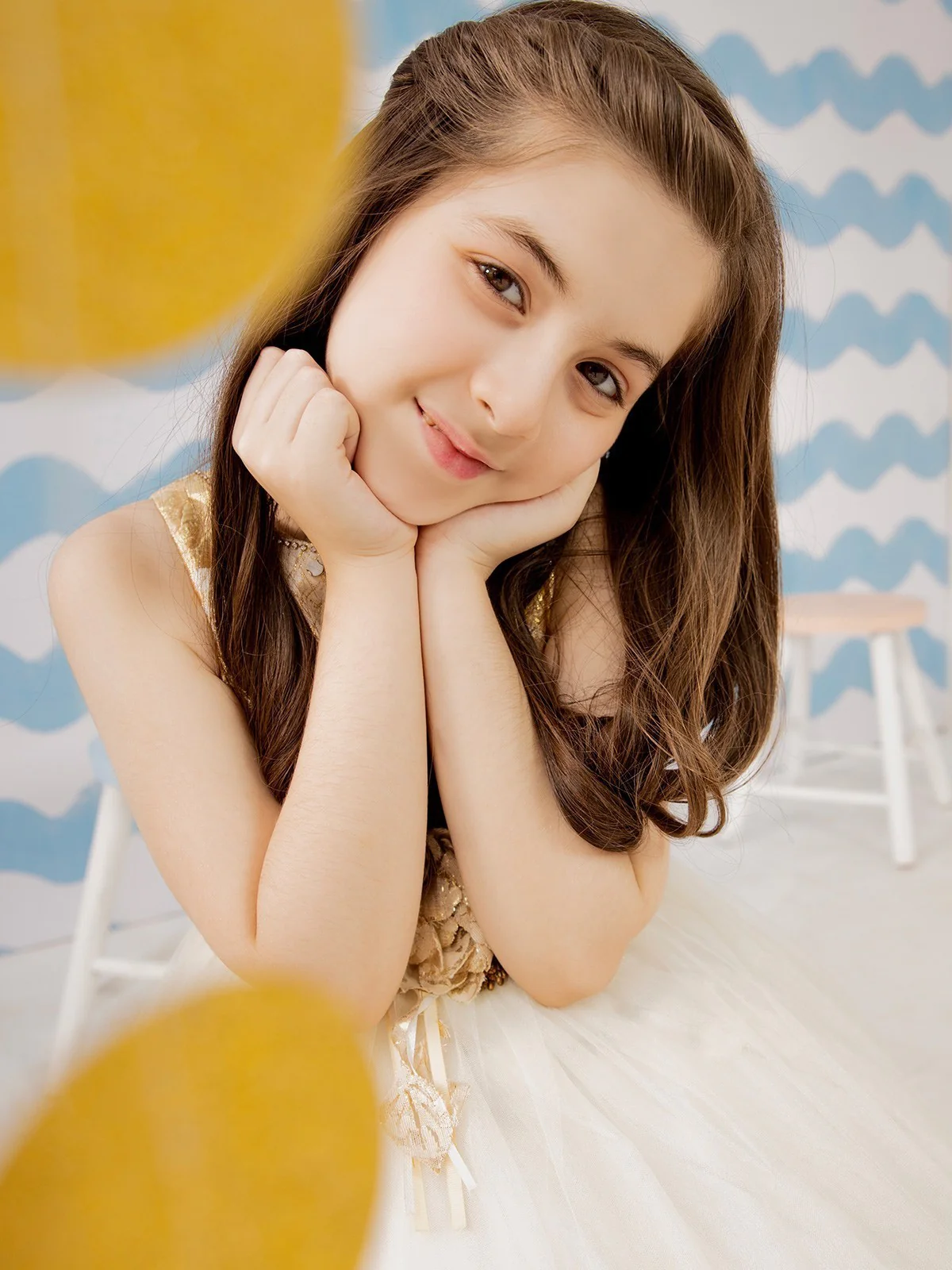 Girl's Cream Frock - EGTF21S-0824 - Image 2