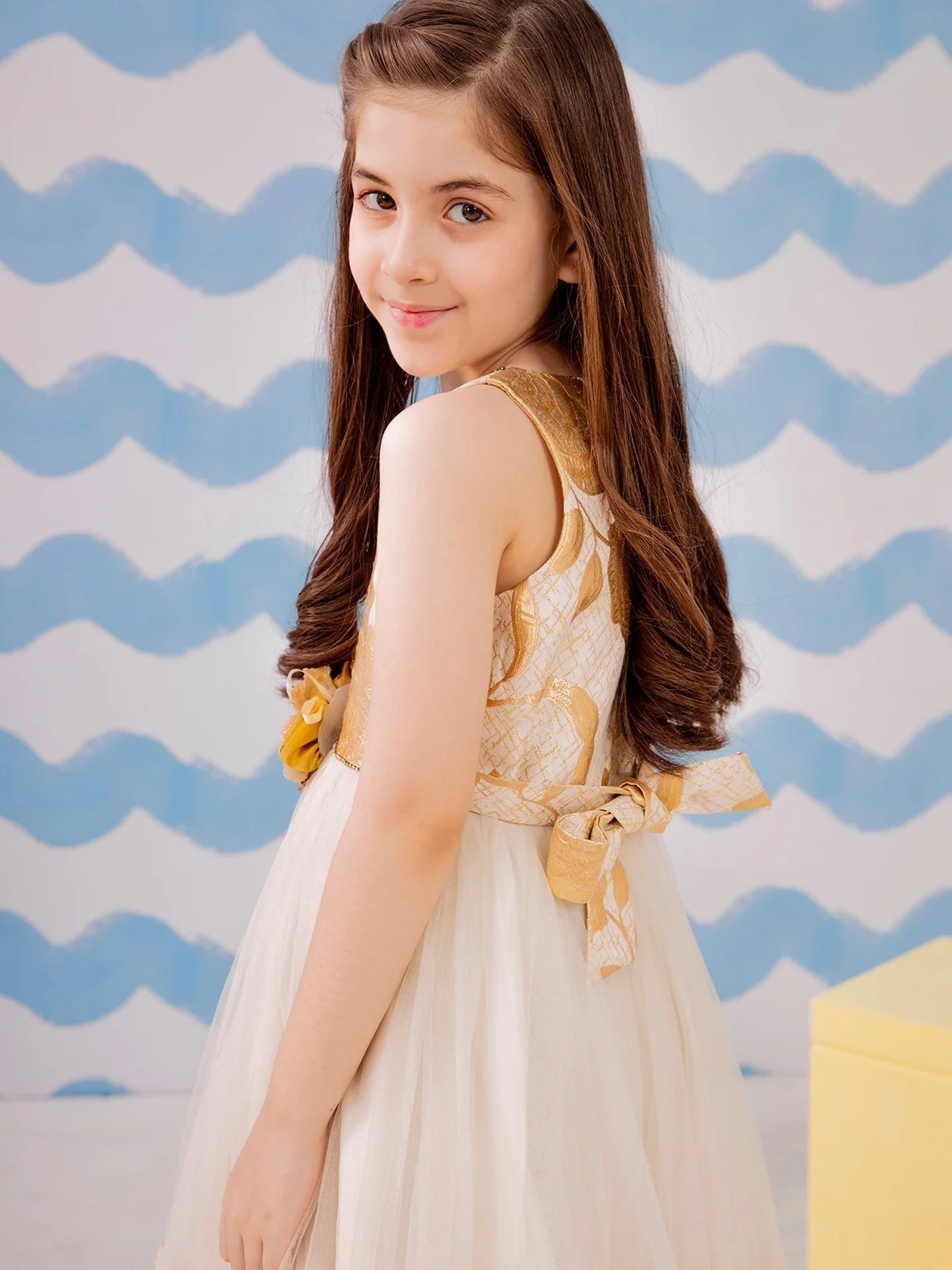 Girl's Cream Frock - EGTF21S-0824 - Image 4