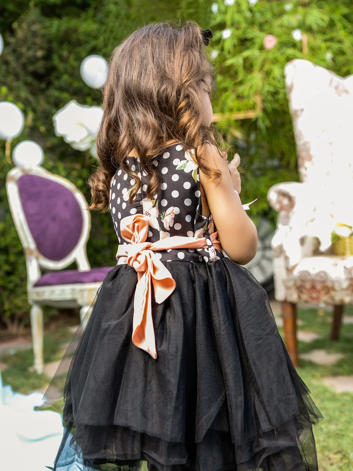 Girl's Black Frock - EGTF21S-0830 - Image 3