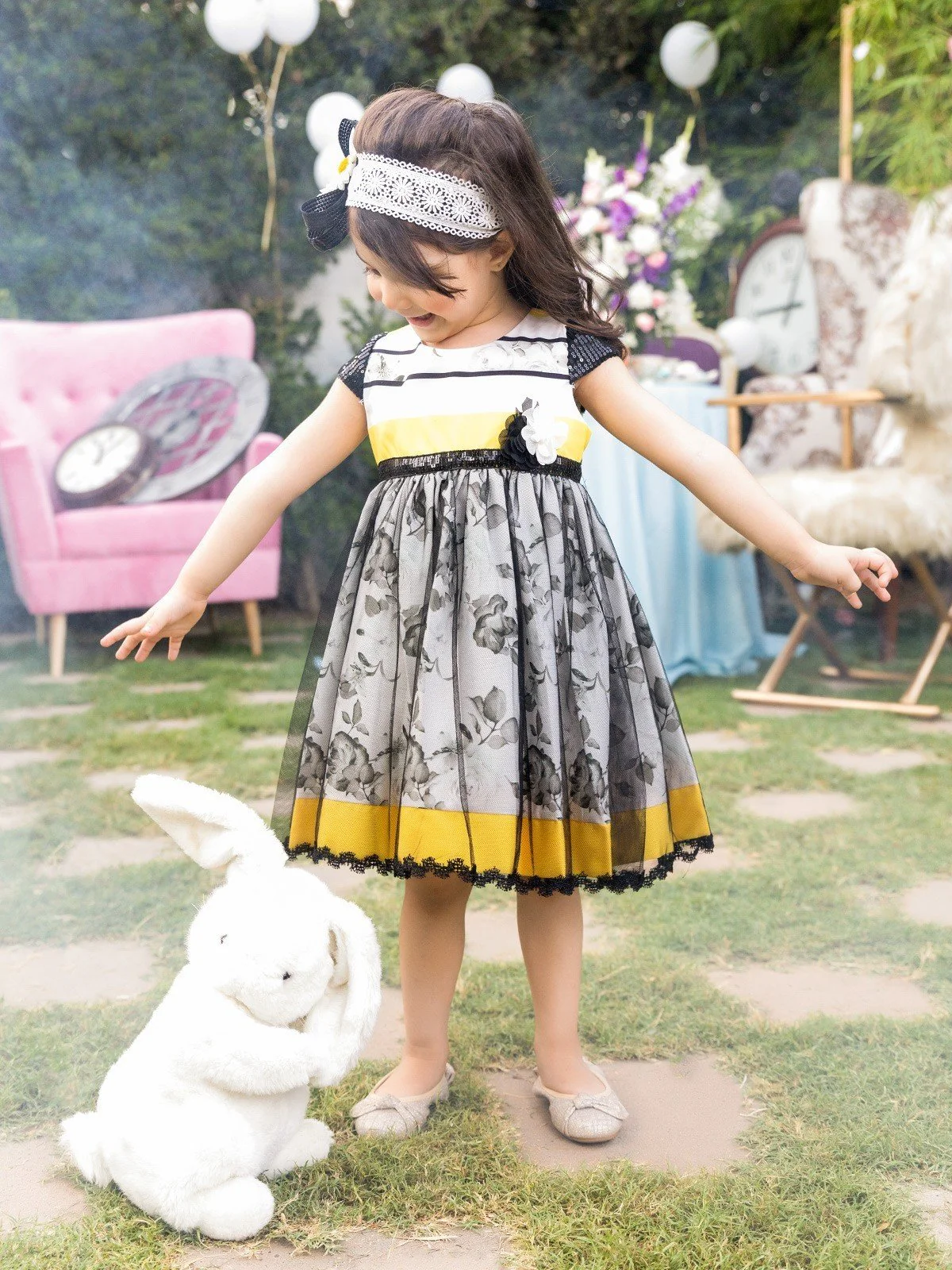 Girl's Grey Frock - EGTF21S-0833 - Image 4